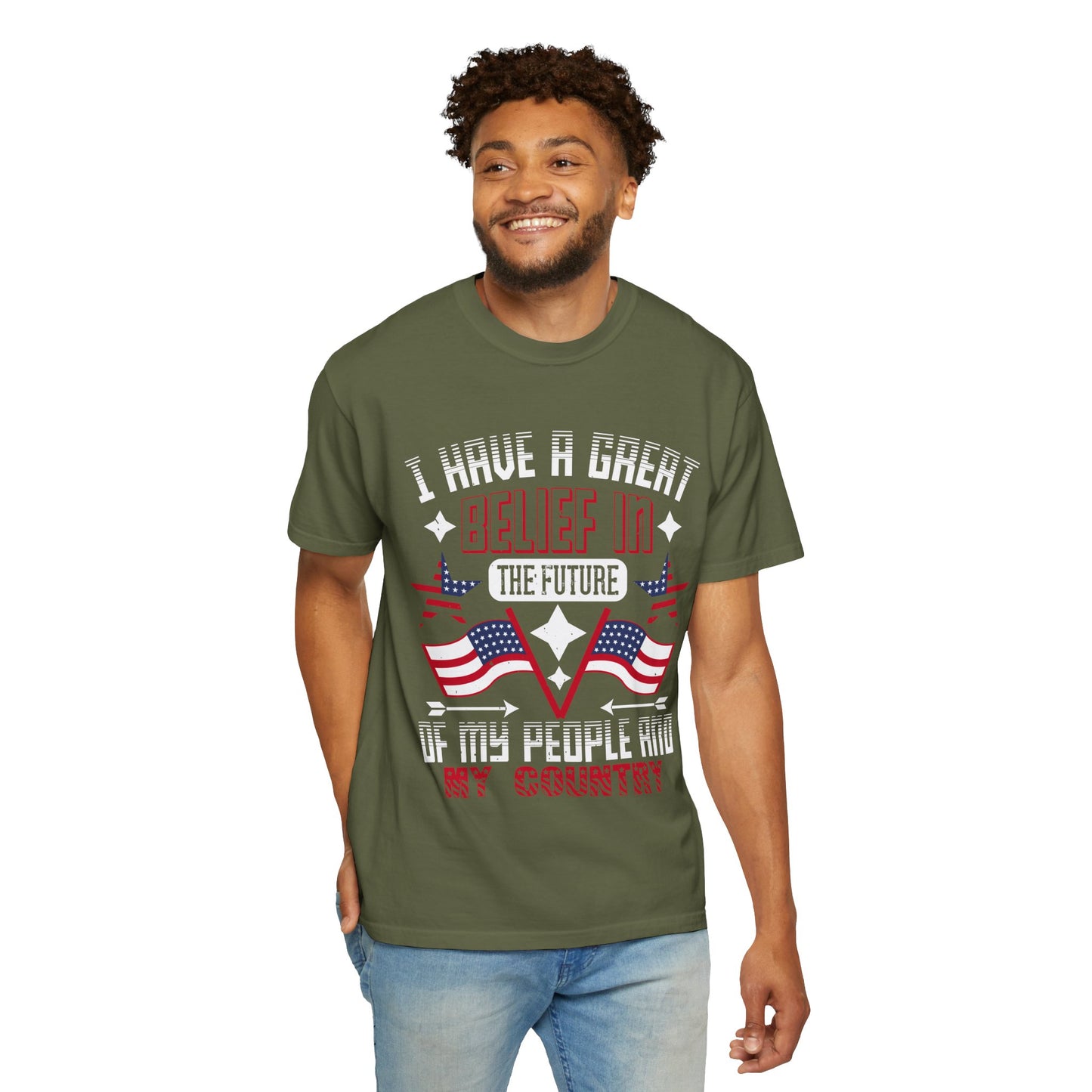 "I have a great belief in the future of my people and my country" Garment-Dyed T-shirt - 13821