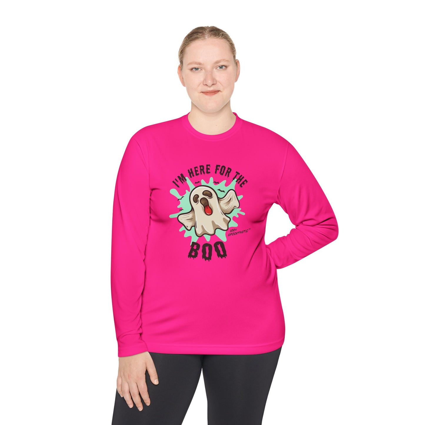 I am Here For The Boo - Unisex Lightweight Long Sleeve Tee - 13901