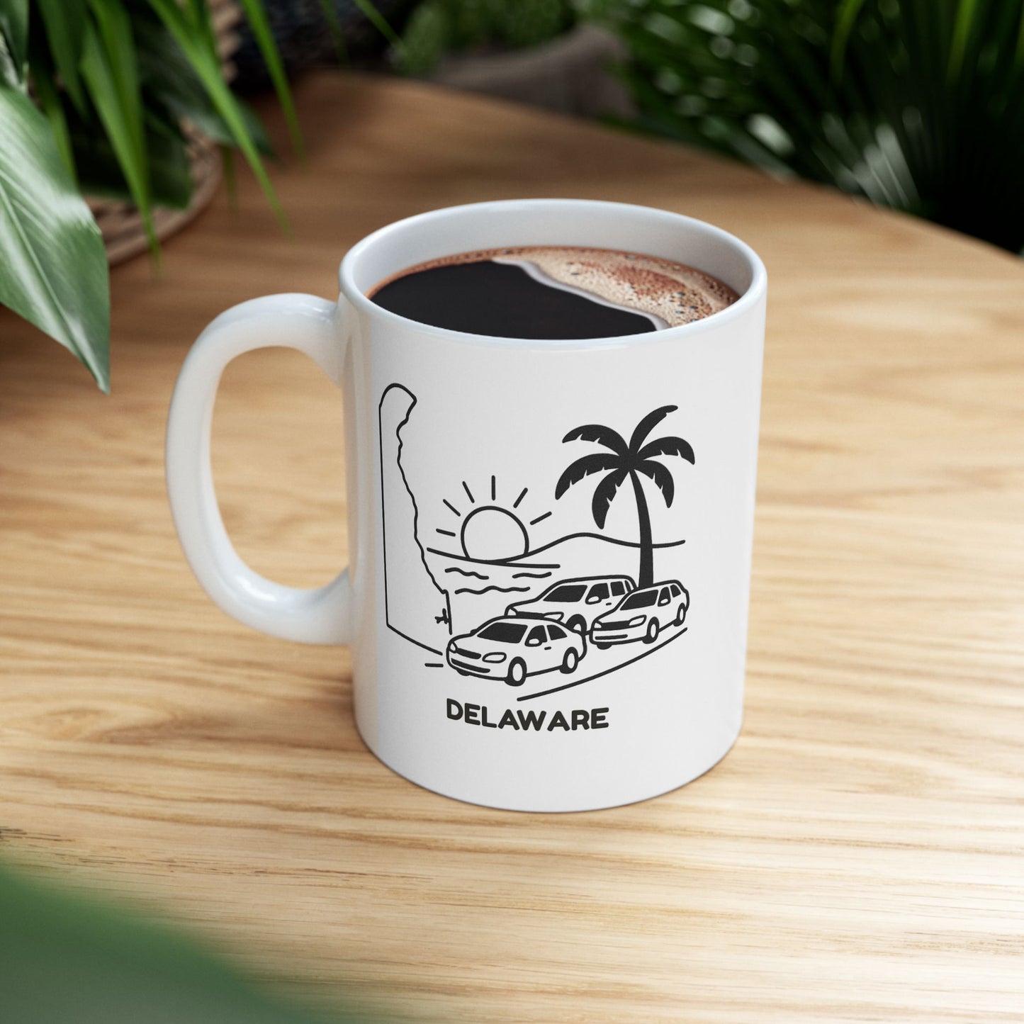 "In Delaware, we don’t do rush hour, we do 'beach traffic.'" Ceramic Mug - 14126