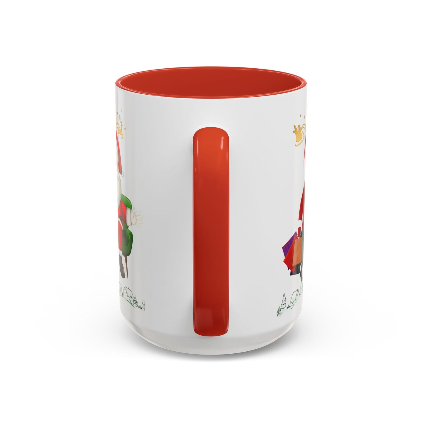 Santa is Coming - Accent Coffee Mug (11, 15oz)