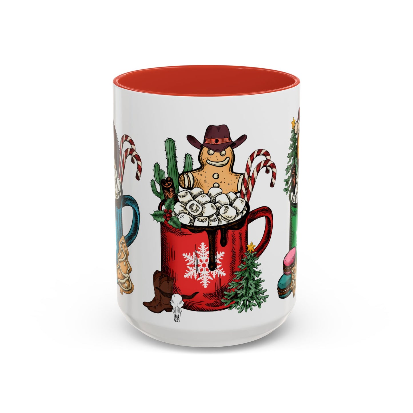 Christmas Marshmallow Mugs with Animals - Accent Coffee Mug (11, 15oz) - 10306