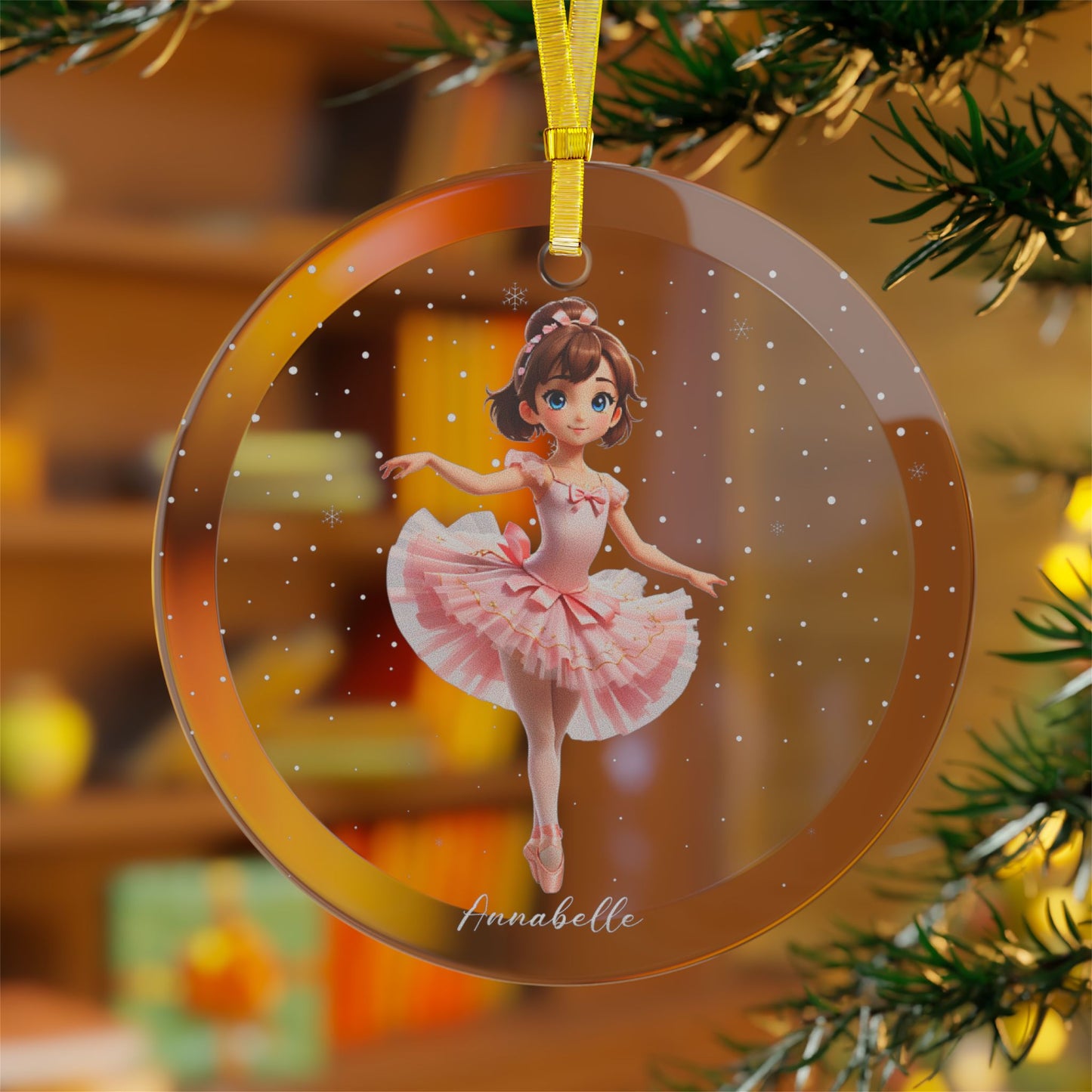 Annabelle, Little Ballerina, Customizable - Glass Ornaments - 10317