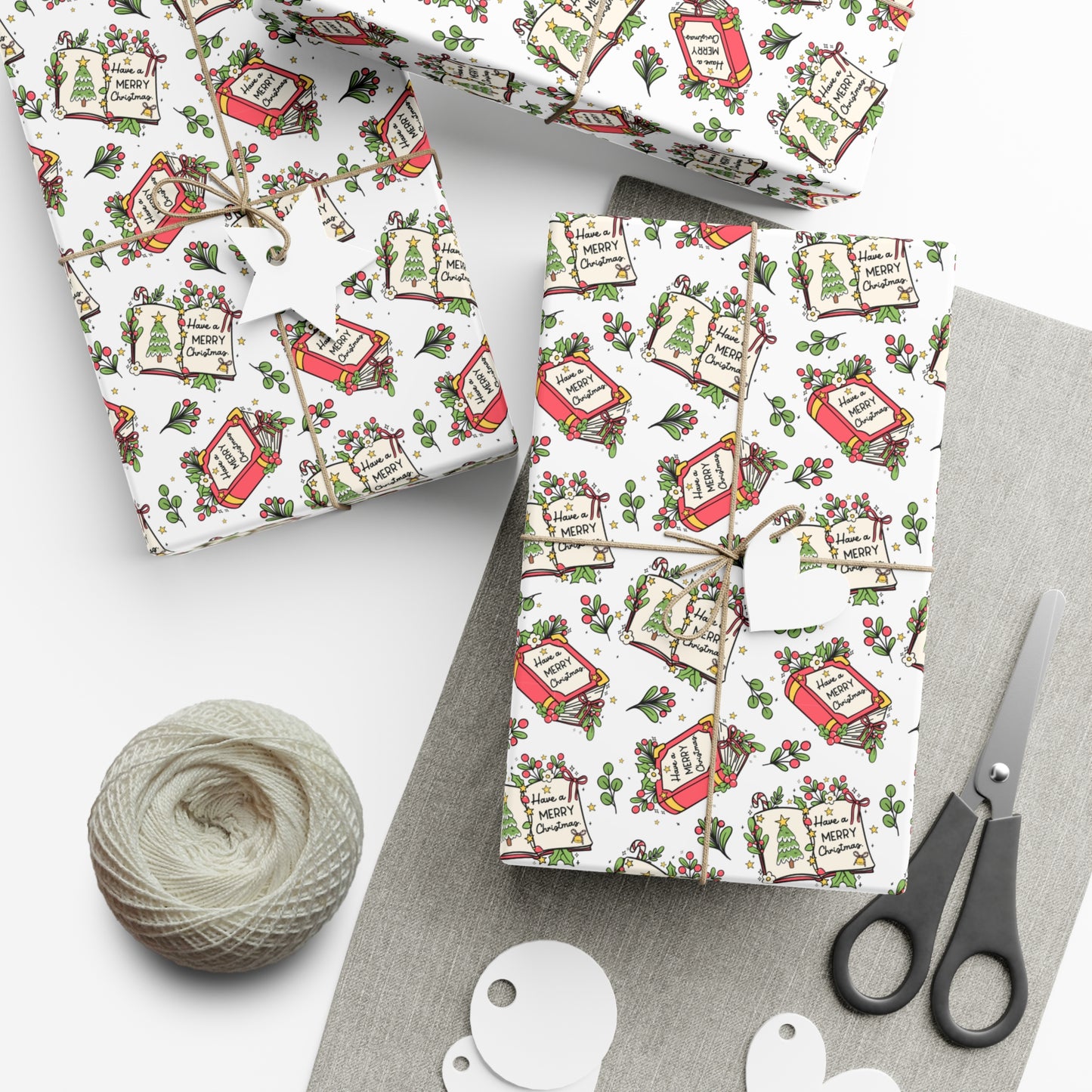Have A Merry Christmas Books - Gift Wrap Papers - 10287