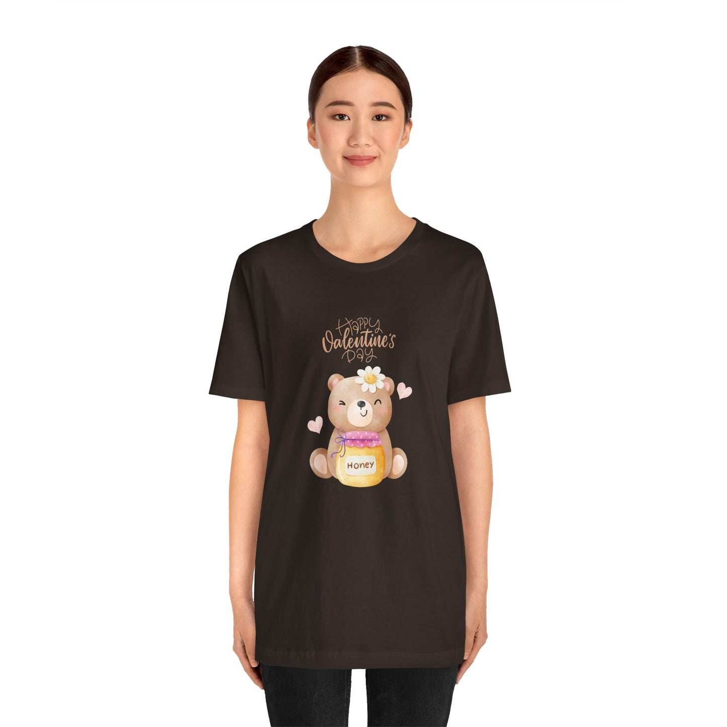 Baby Bear, Happy Valentine's Day - Unisex Jersey Short Sleeve Tee - 11522