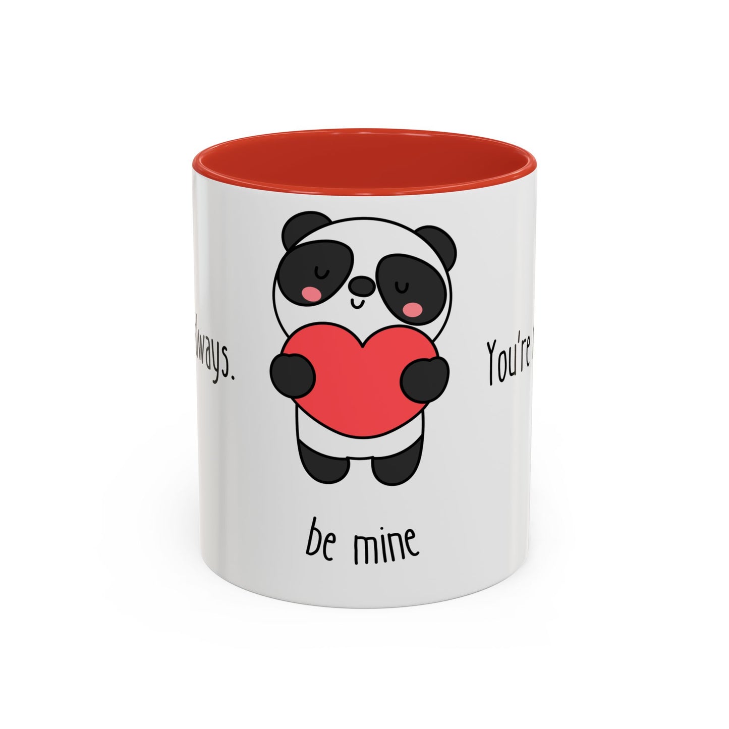 Panda, Be Mine - Accent Coffee Mug (11, 15oz) - 11431