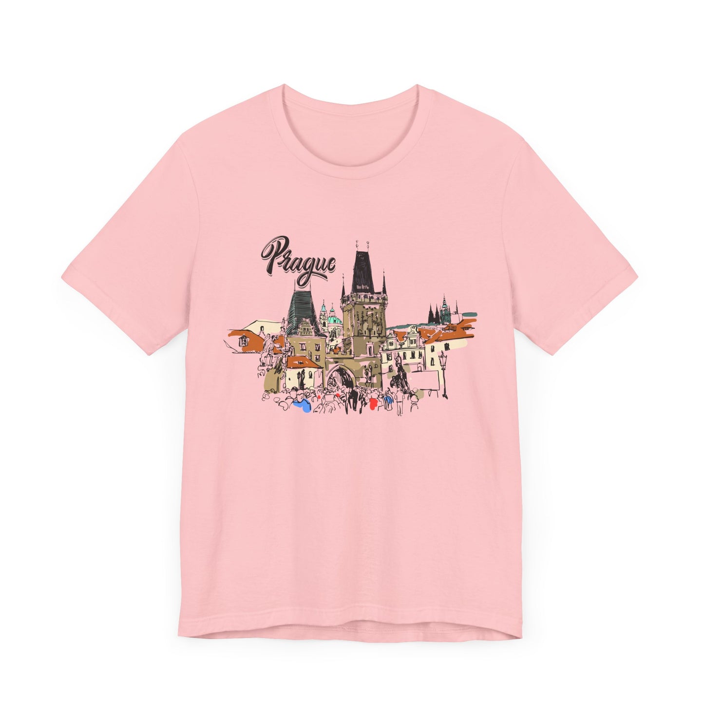 Prague Graphic Unisex Tee - Perfect Travel Souvenir - 12135