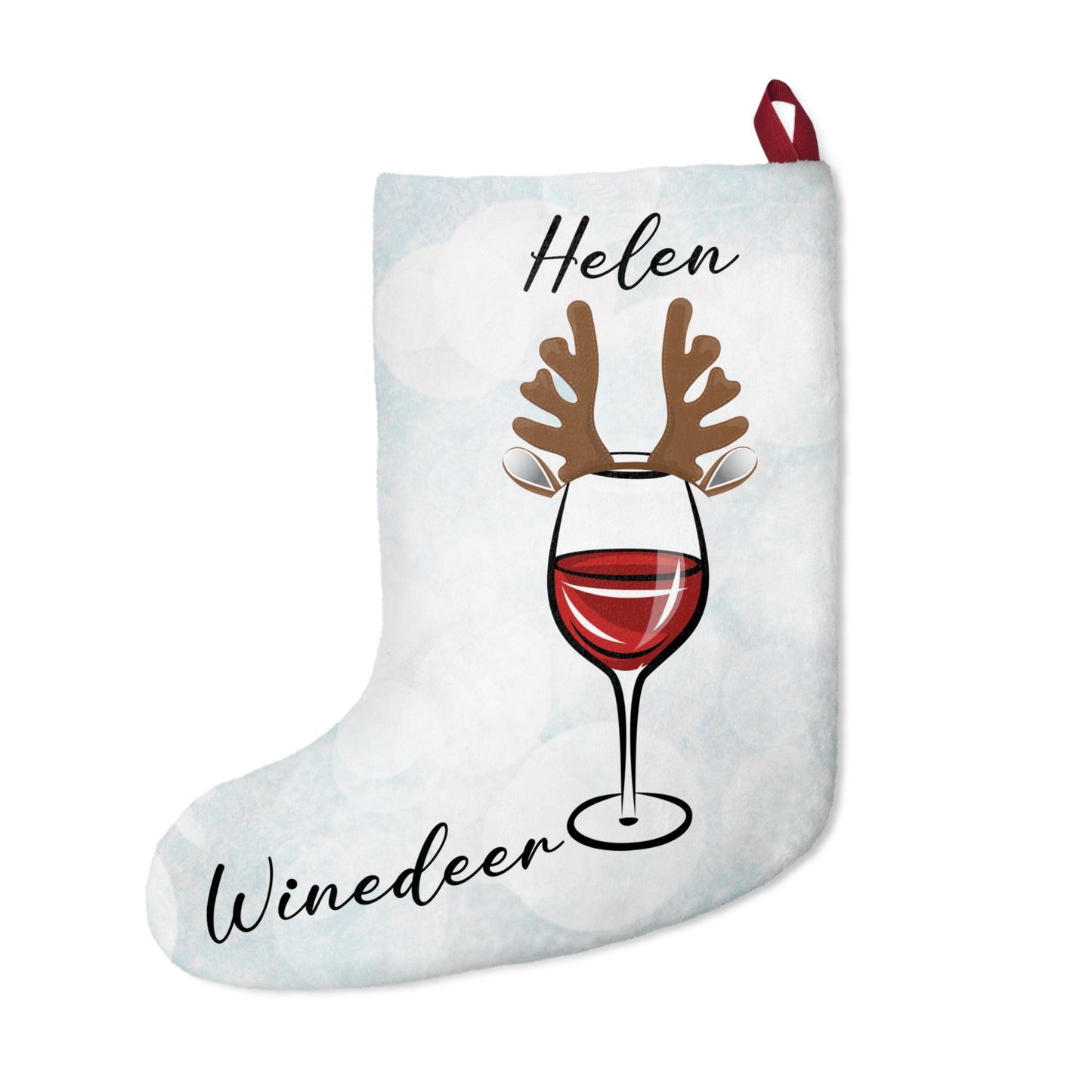 Helen, Winedeer, Customizable  - Christmas Stockings