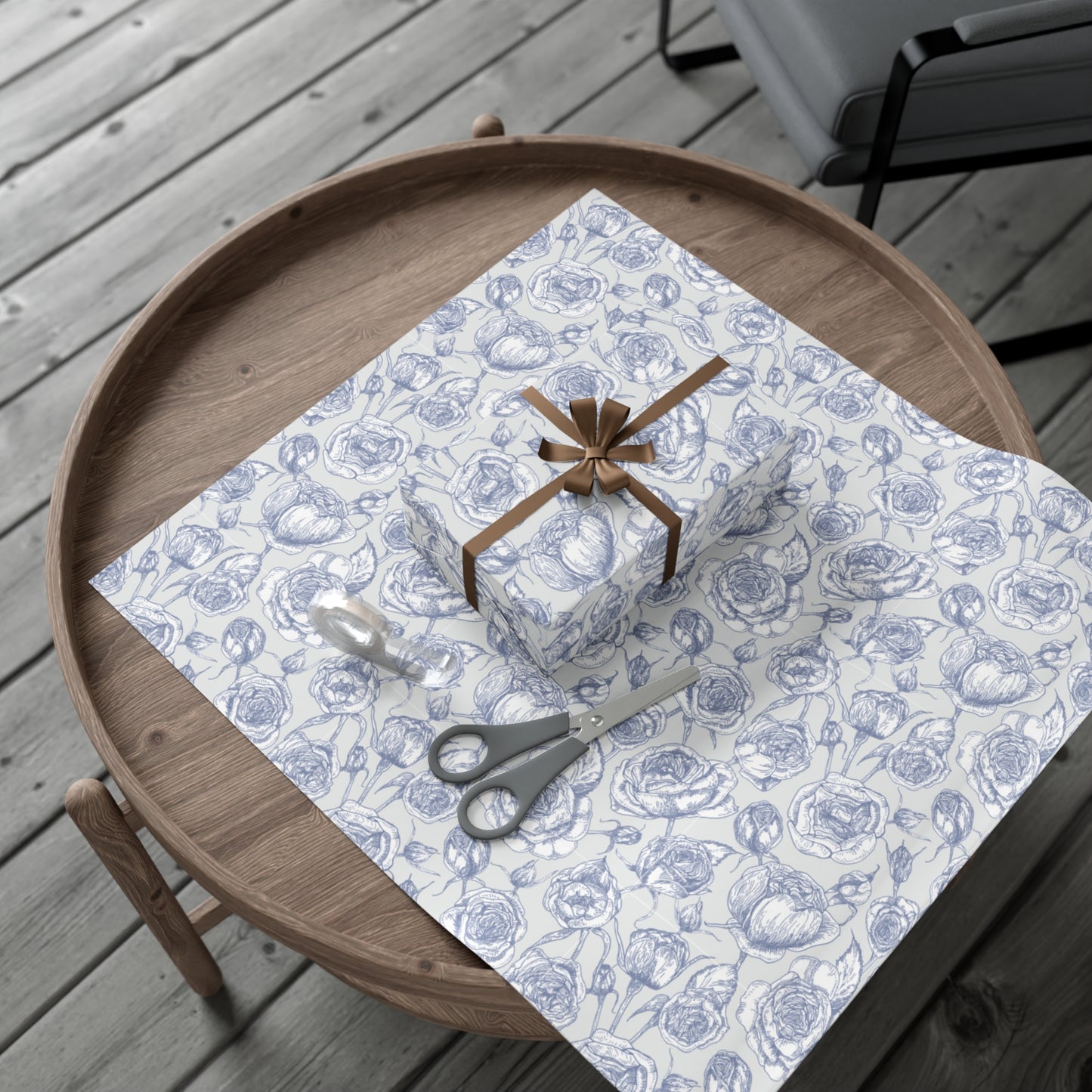 Vintage Blue Flowers - Gift Wrap Papers - 10314
