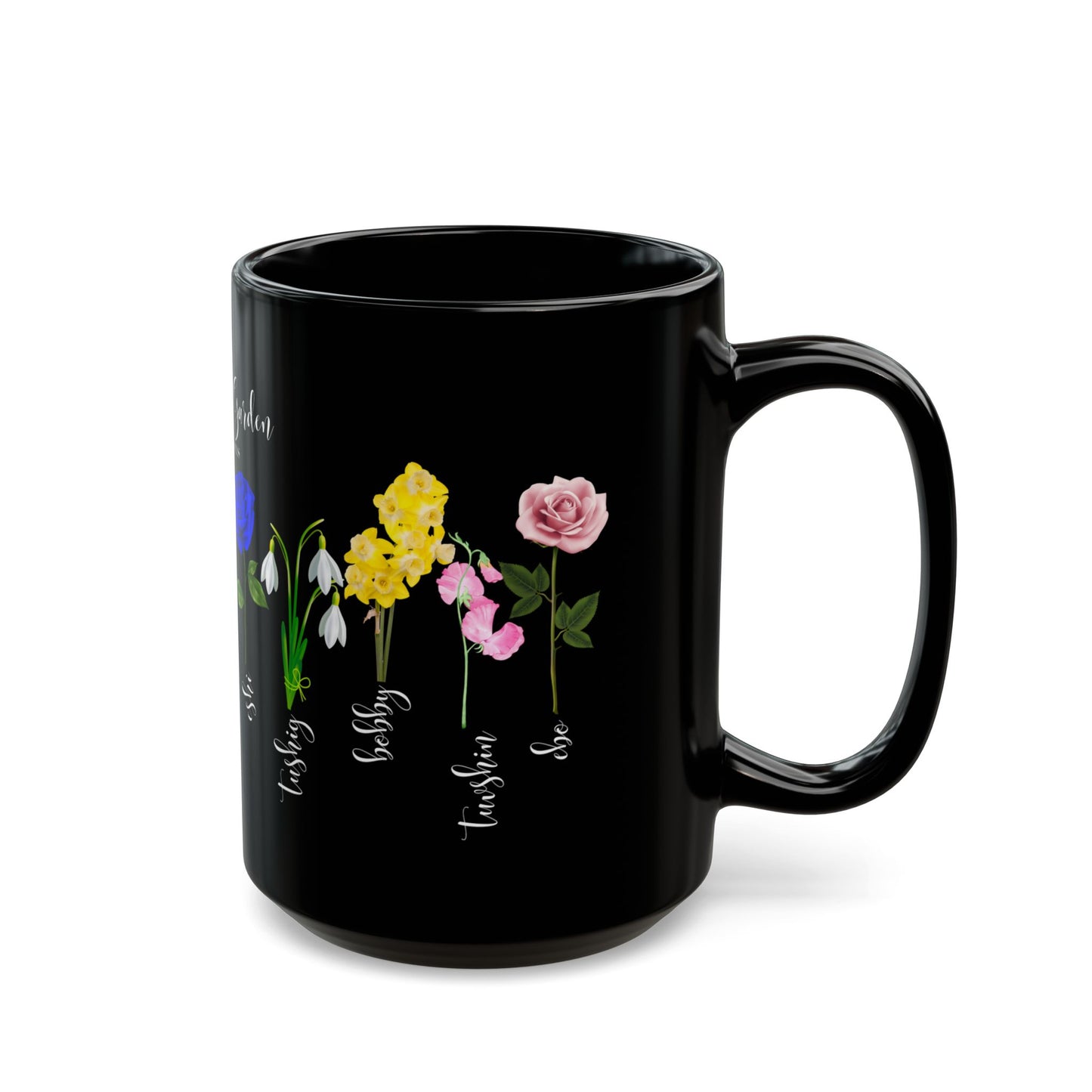 Grandma's Garden, Where Love Blooms - Black Mug