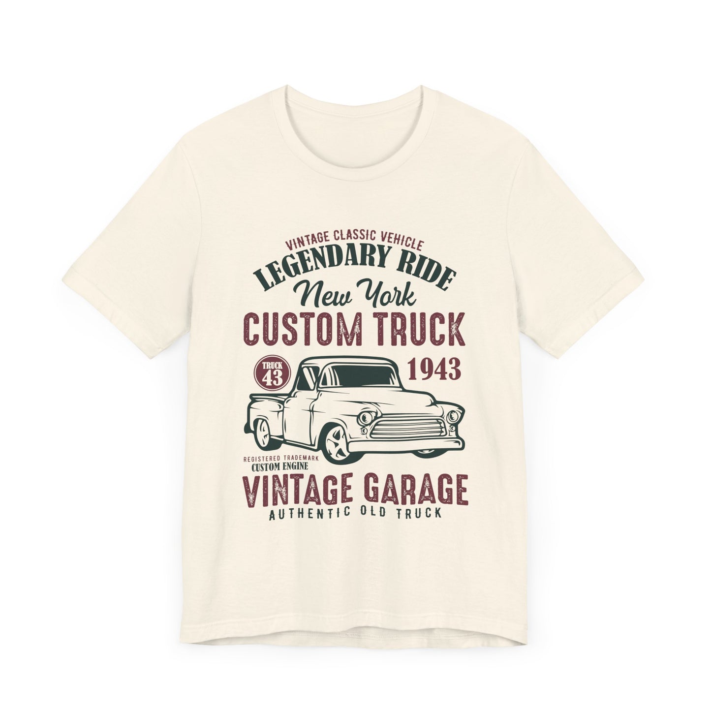 Vintage Classic Vehicle, Legendary Ride, New York Custom Truck - Unisex Jersey Short Sleeve Tee - 13033