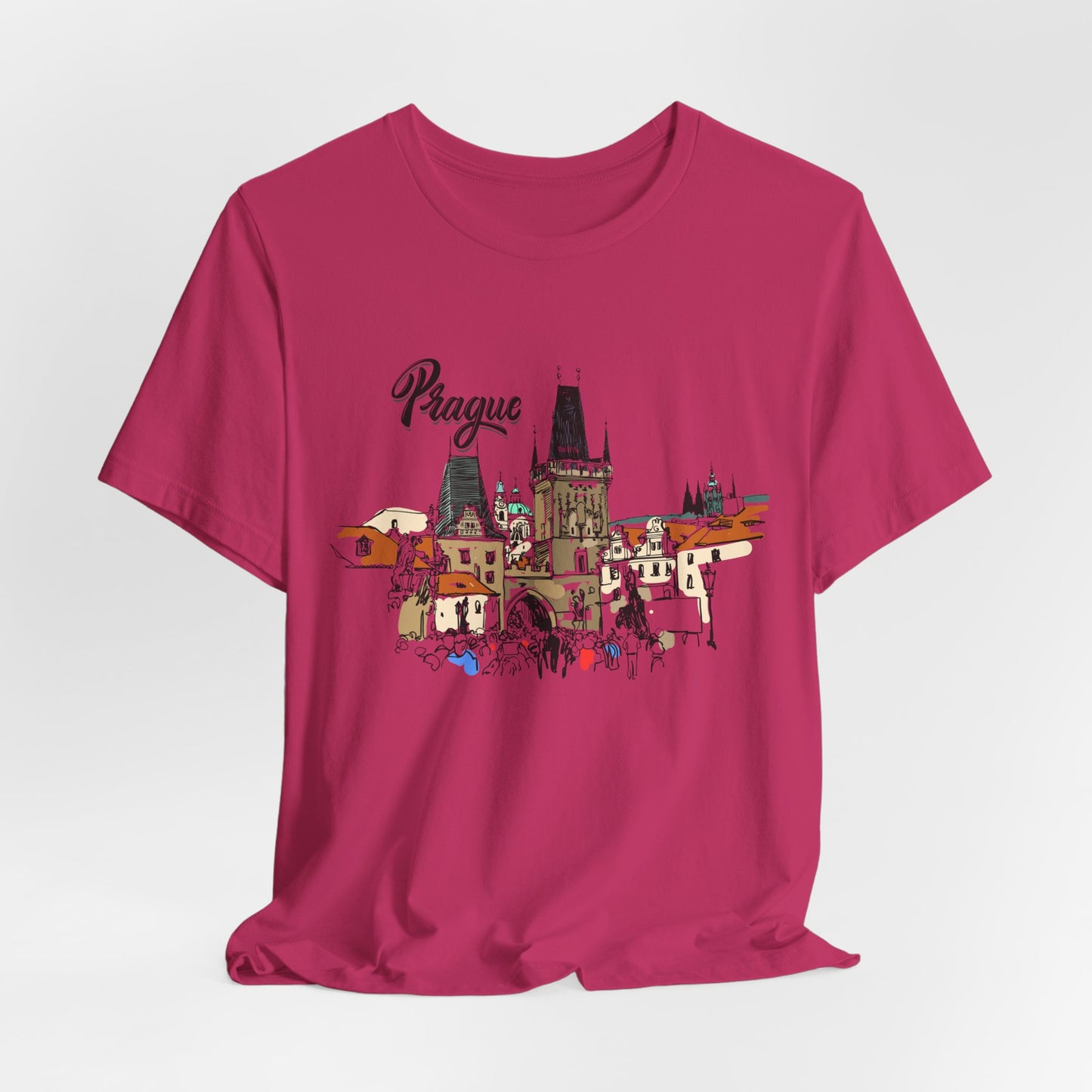 Prague Graphic Unisex Tee - Perfect Travel Souvenir - 12135