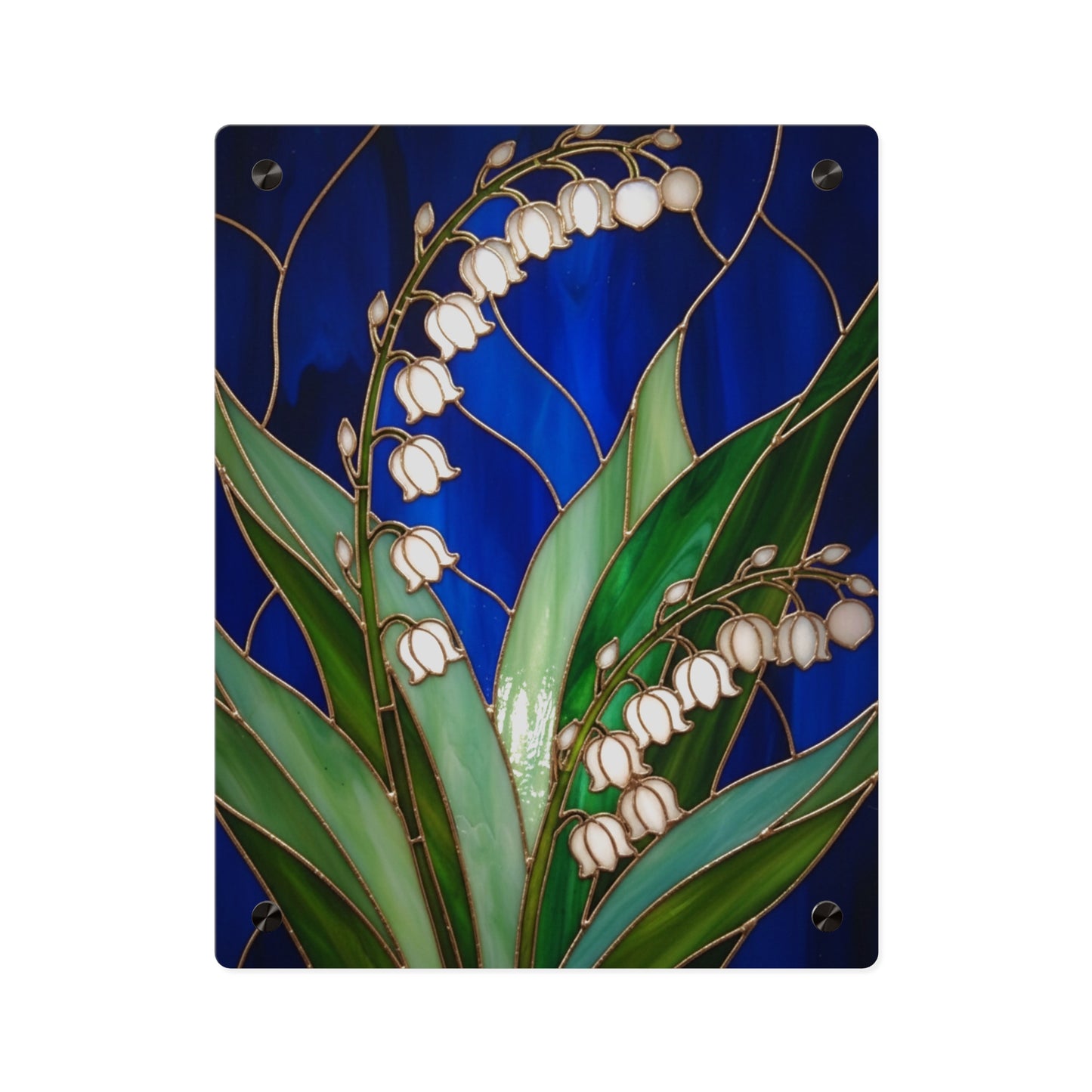 Lily of the Valley Acrylic Wall Art Panel — Botanical Floral Home Decor - 14603
