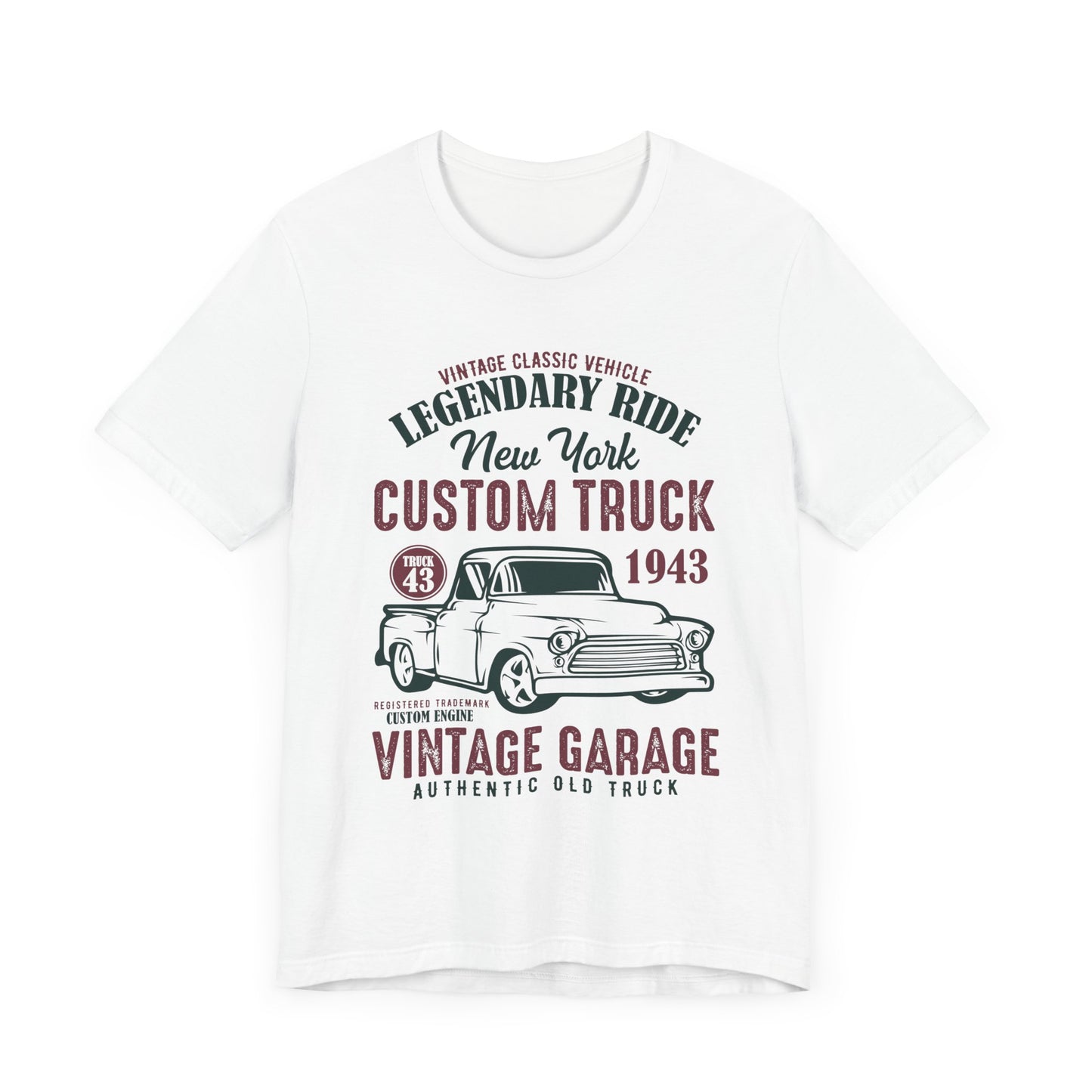 Vintage Classic Vehicle, Legendary Ride, New York Custom Truck - Unisex Jersey Short Sleeve Tee - 13033