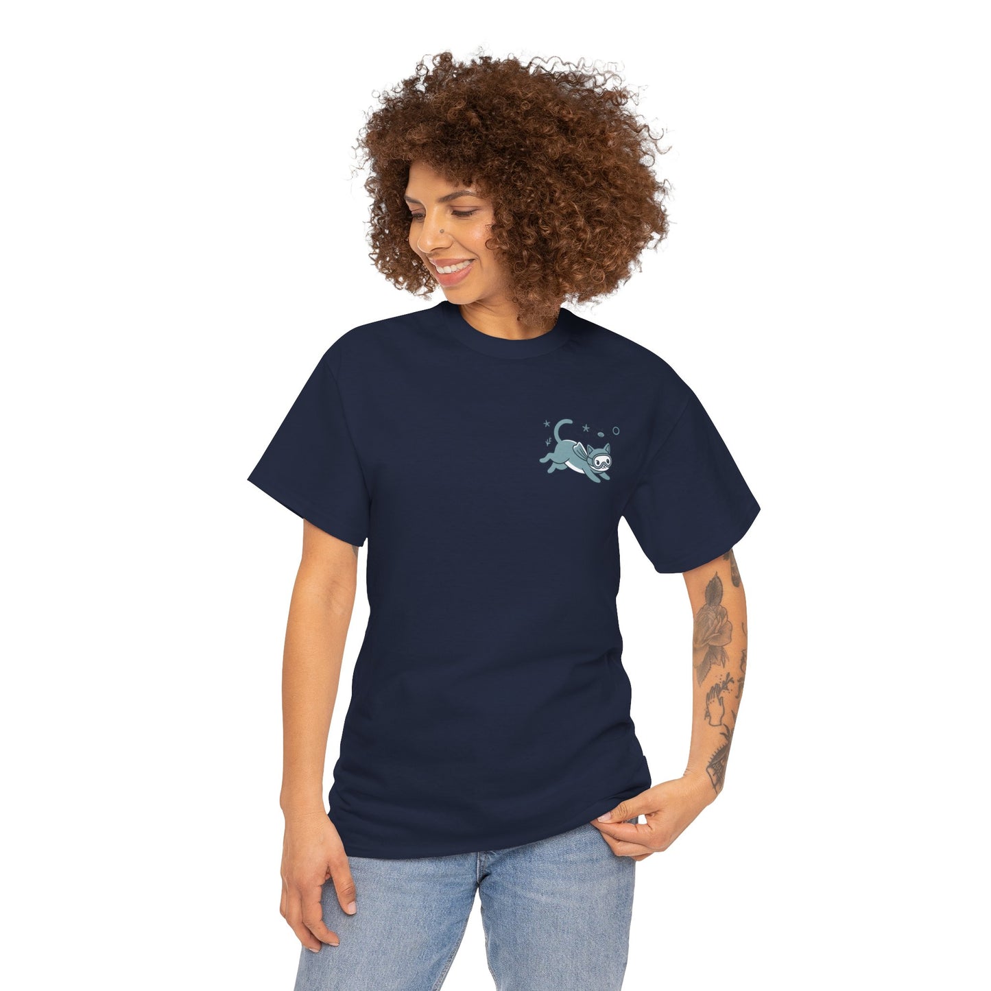 Sea Cats T-Shirt — Cute Underwater Cat Graphic Tee, Ocean Cat Lover Gift - 14869
