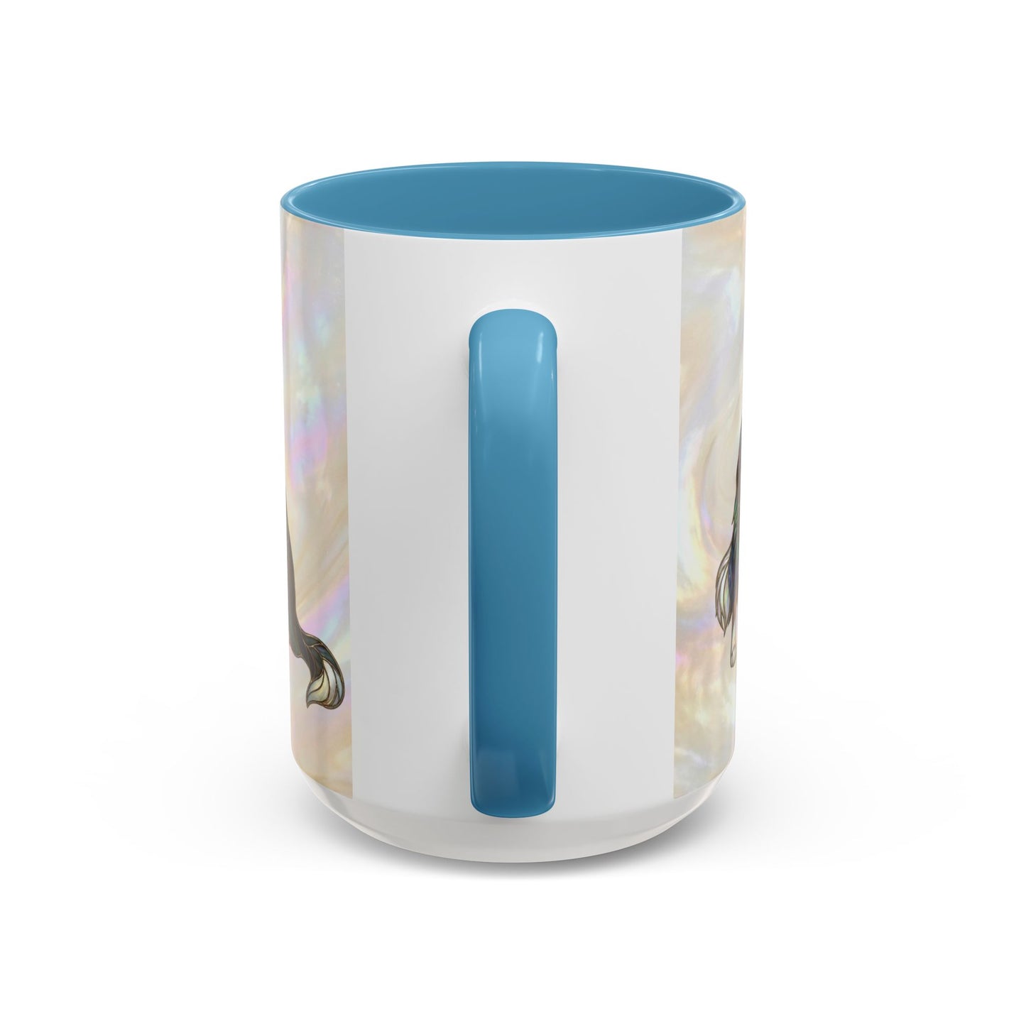 Border Collie Accent Coffee Mug — Stained Glass Design (11/15 oz) - 14619