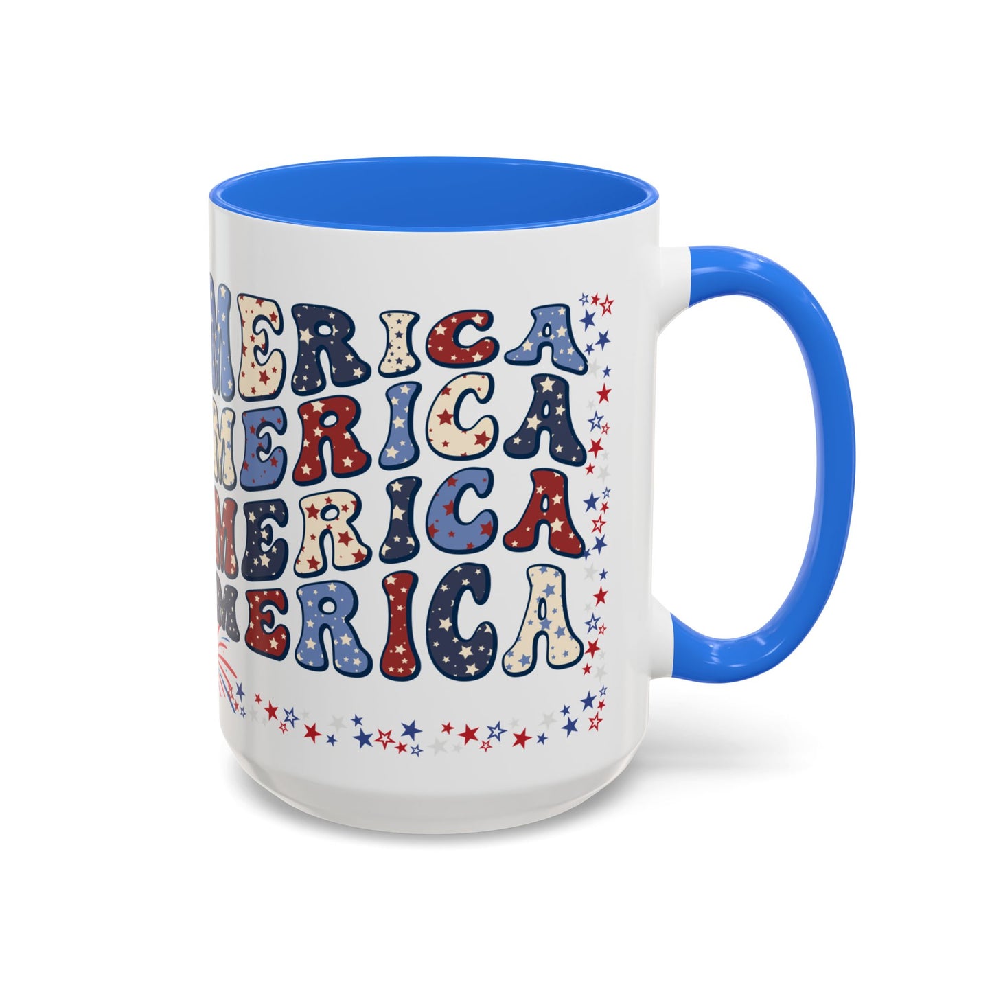 July 4, Red & Blue, Colorful Mugs, 11oz - 10590