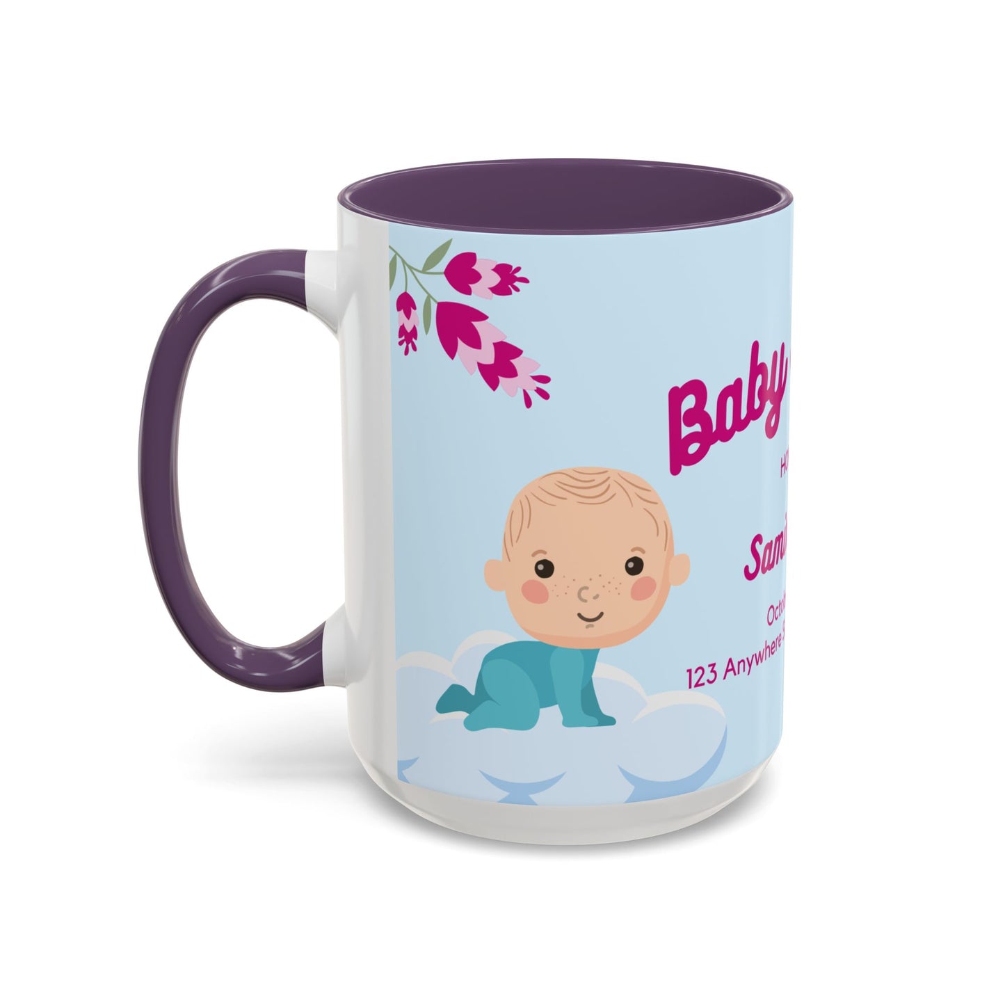 Baby Shower, Detail Customizable - Accent Coffee Mug (11, 15oz) - 11075