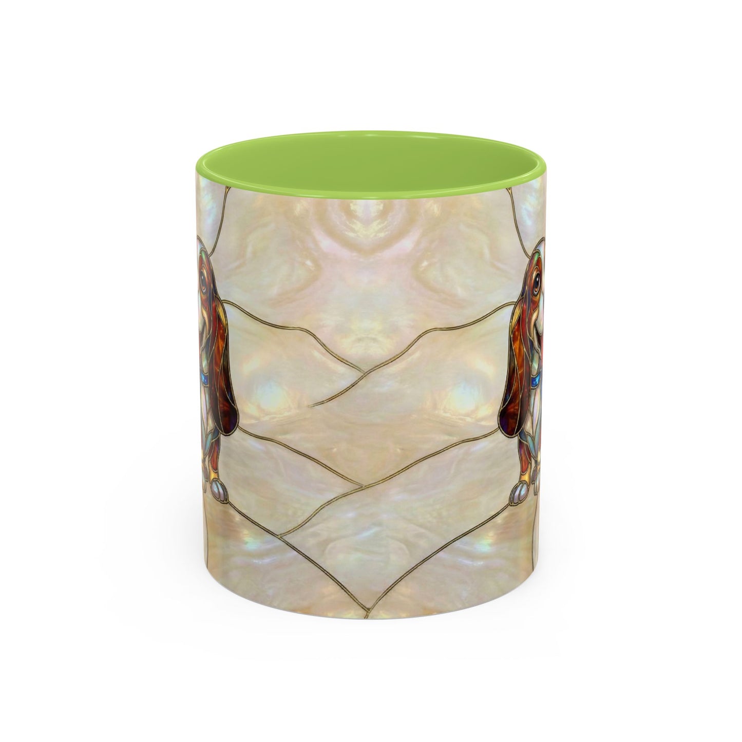 Basset Hound Stained Glass Accent Coffee Mug (11/15oz) - 14520