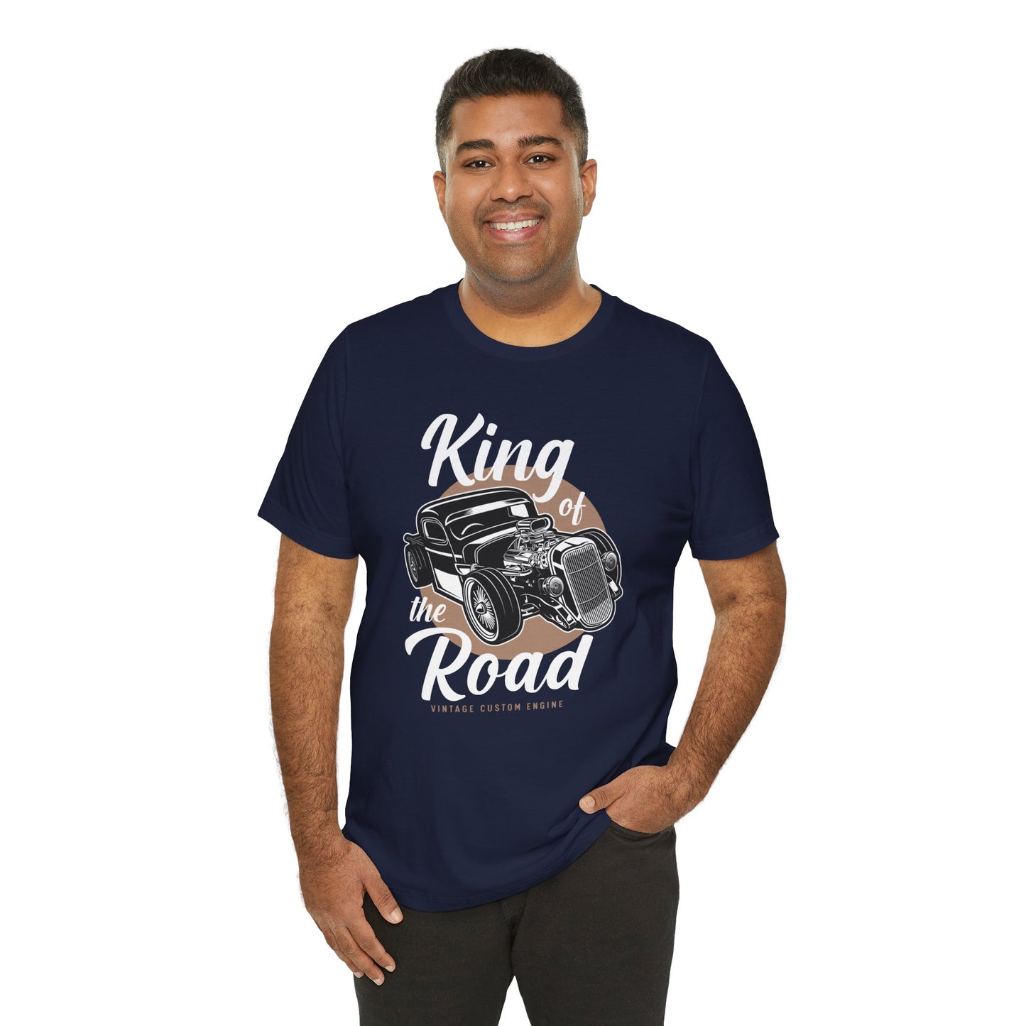 King of the Road, Vintage Custom Engine - Unisex Jersey Short Sleeve Tee