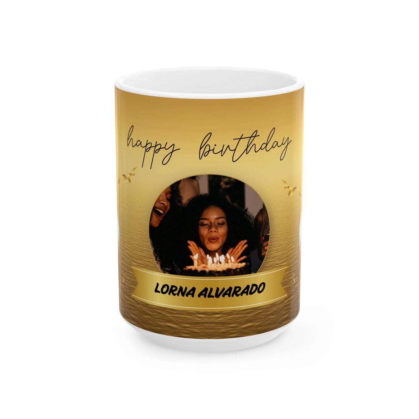 Personalized Birthday Mug, Customizable Gift for Tea & Coffee Lovers, Celebration Ceramic Mug - 13993