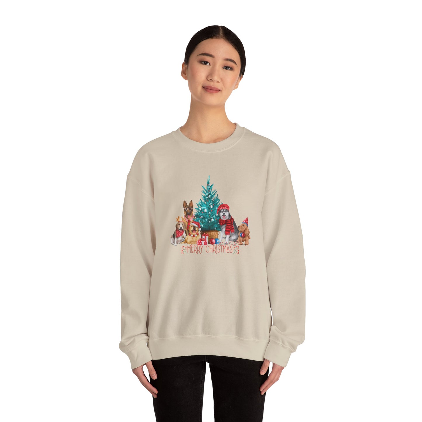 Merry Christmas, Dogs - Unisex Heavy Blend™ Crewneck Sweatshirt - 10265