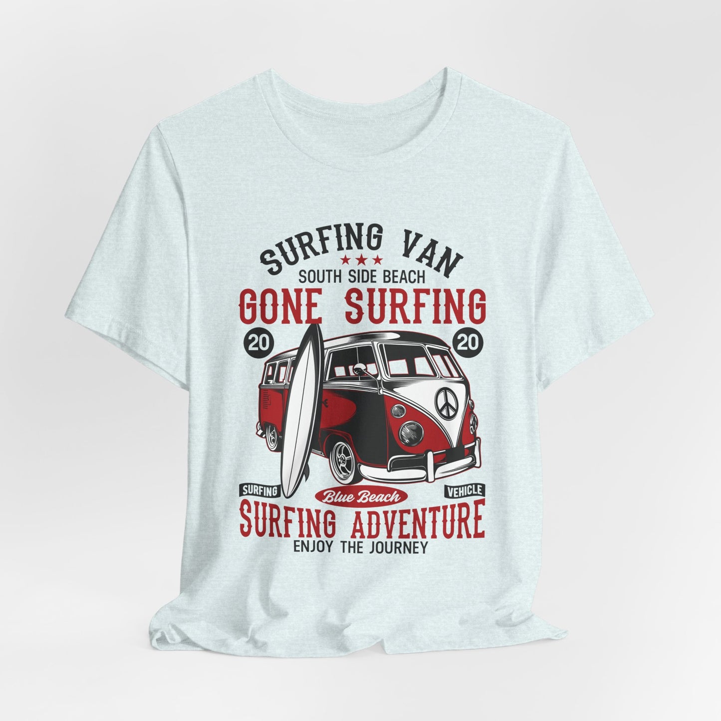 Surfing Van, Surfing Adventure - Unisex Jersey Short Sleeve Tee - 12613