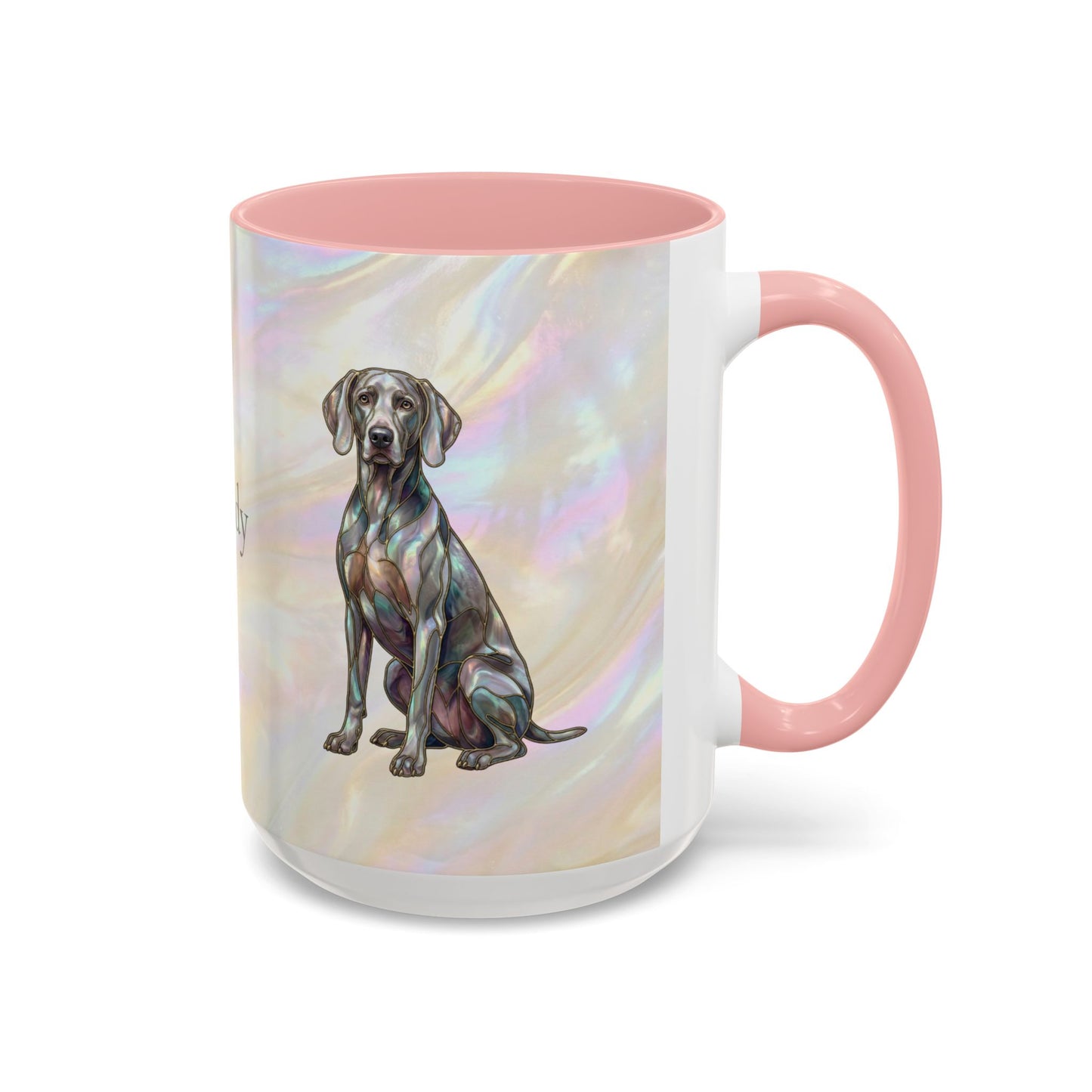 Weimaraner Accent Coffee Mug – Stained Glass Design 11/15oz - 14649