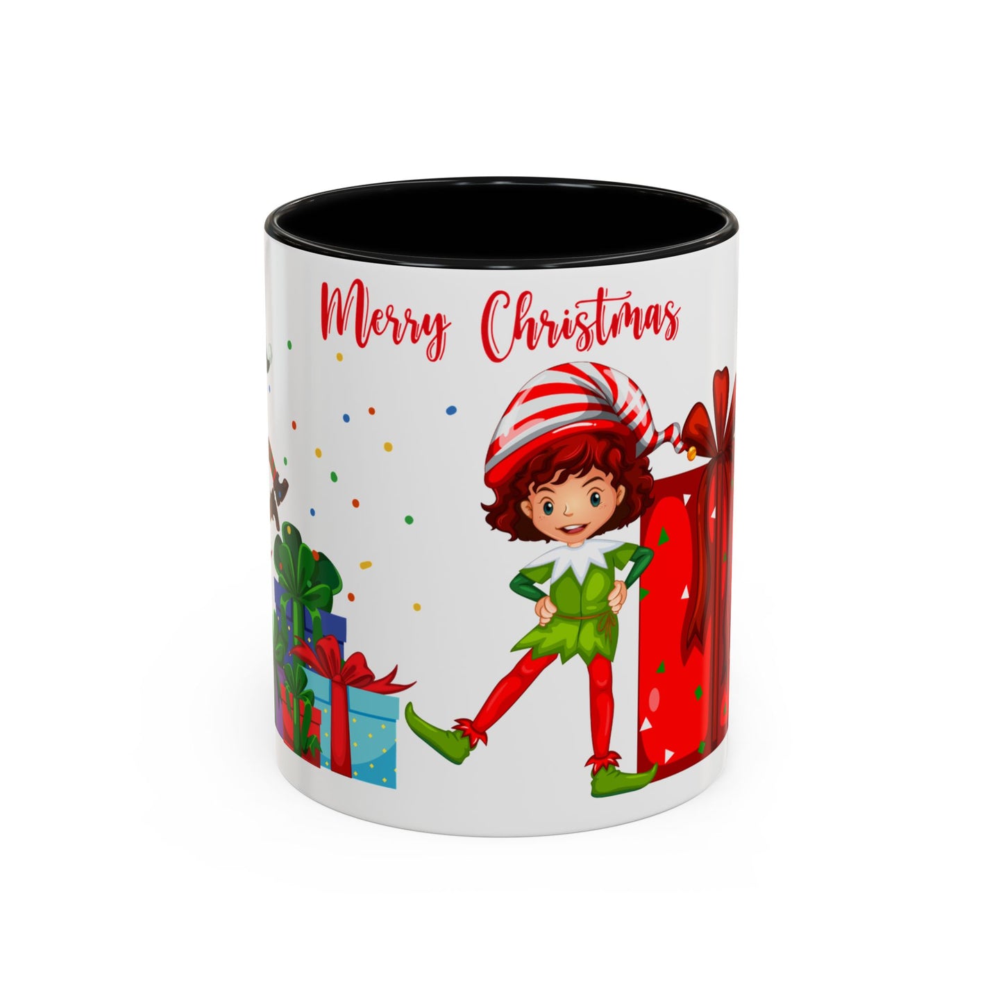 Elves, Merry Christmas - Accent Coffee Mug (11, 15oz) - 10360