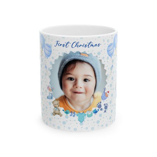 First Christmas. Baby Boy, Customizable - Ceramic Mug, (11oz, 15oz) - 10000