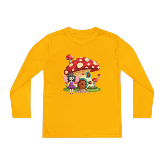 Fairy Mushroom House  - Youth Long Sleeve Competitor Tee - 11157