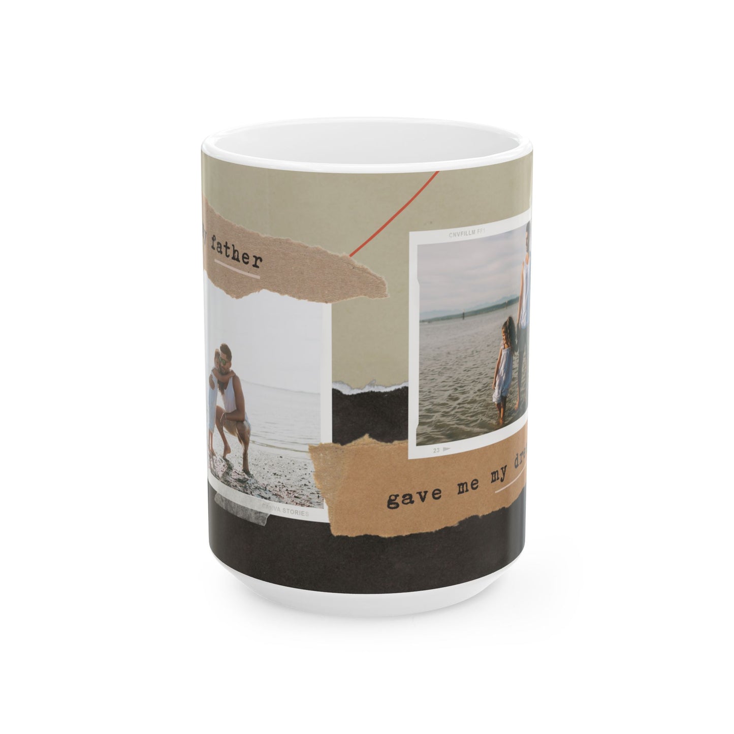 Personalized Ceramic Mug, Custom Coffee Cup for Dad, Father's Day Gift, Unique Photo Mug, Memory Keepsake - 14025