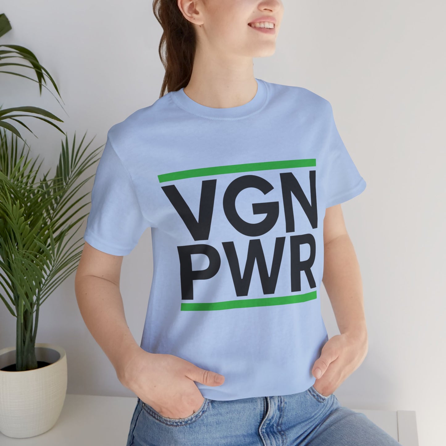 Vegan: VGN PWR - Unisex Jersey Short Sleeve Tee