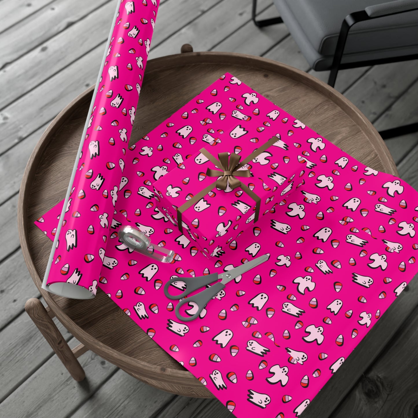 Pink Ghost - Gift Wrap Papers - 13849
