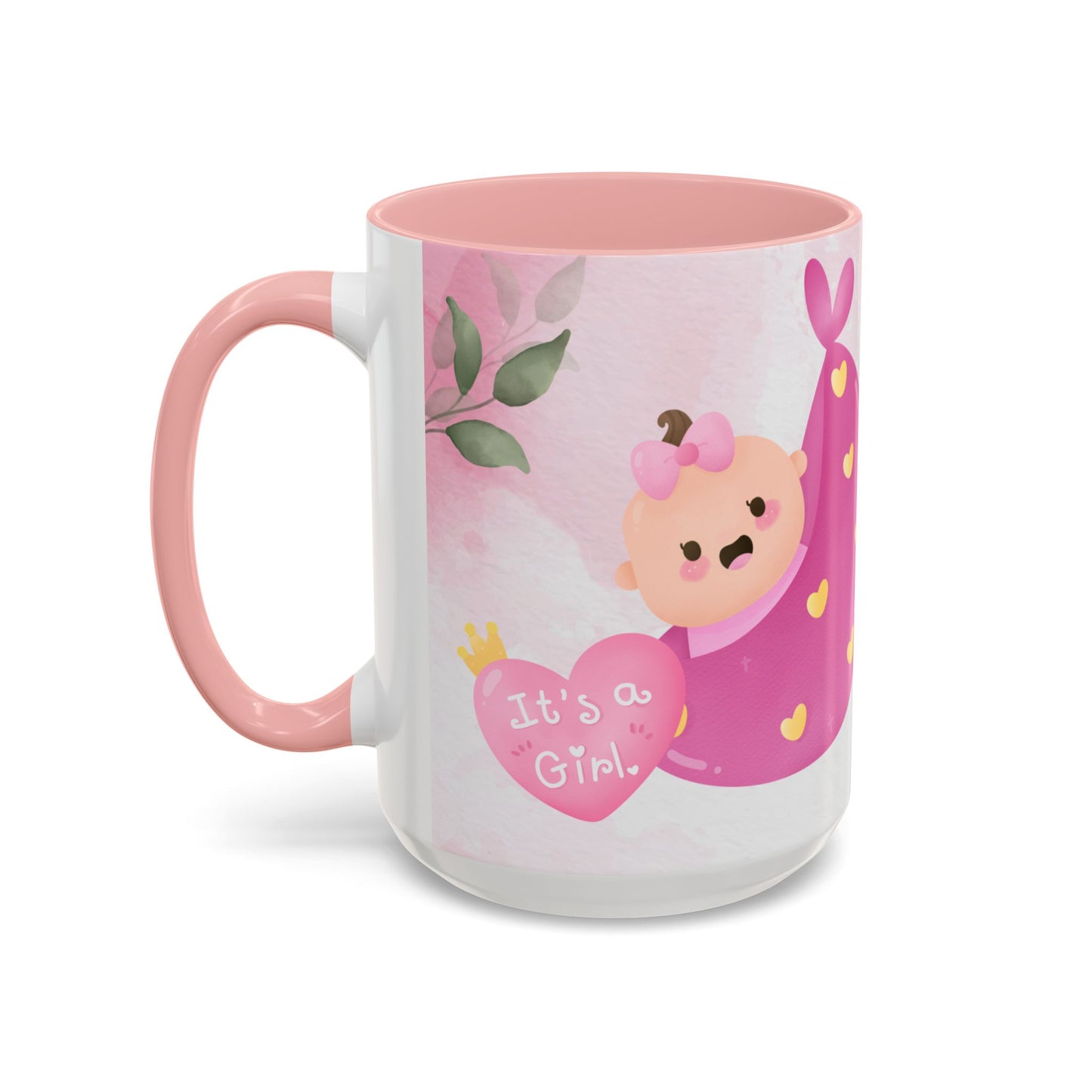 It's A Girl, Detail Customizable - Accent Coffee Mug (11, 15oz) - 11099