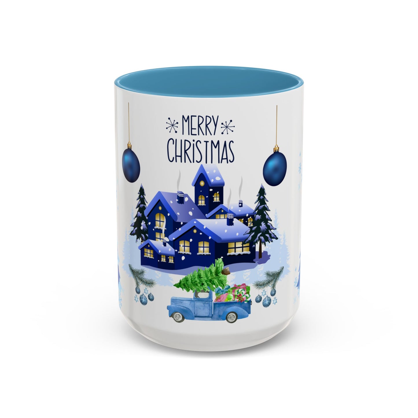 Blue Christmas - Accent Coffee Mug (11, 15oz)