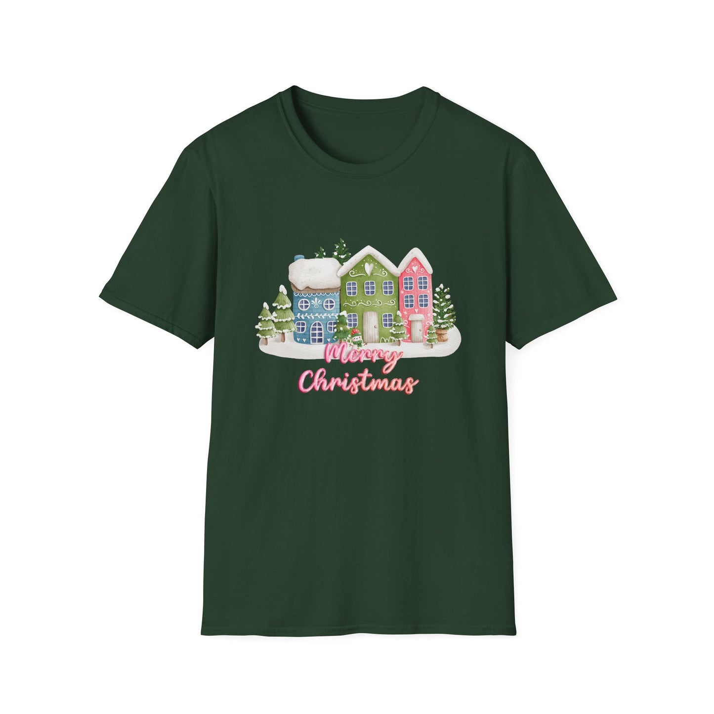 Christmas Houses - Unisex Softstyle T-Shirt - 10115