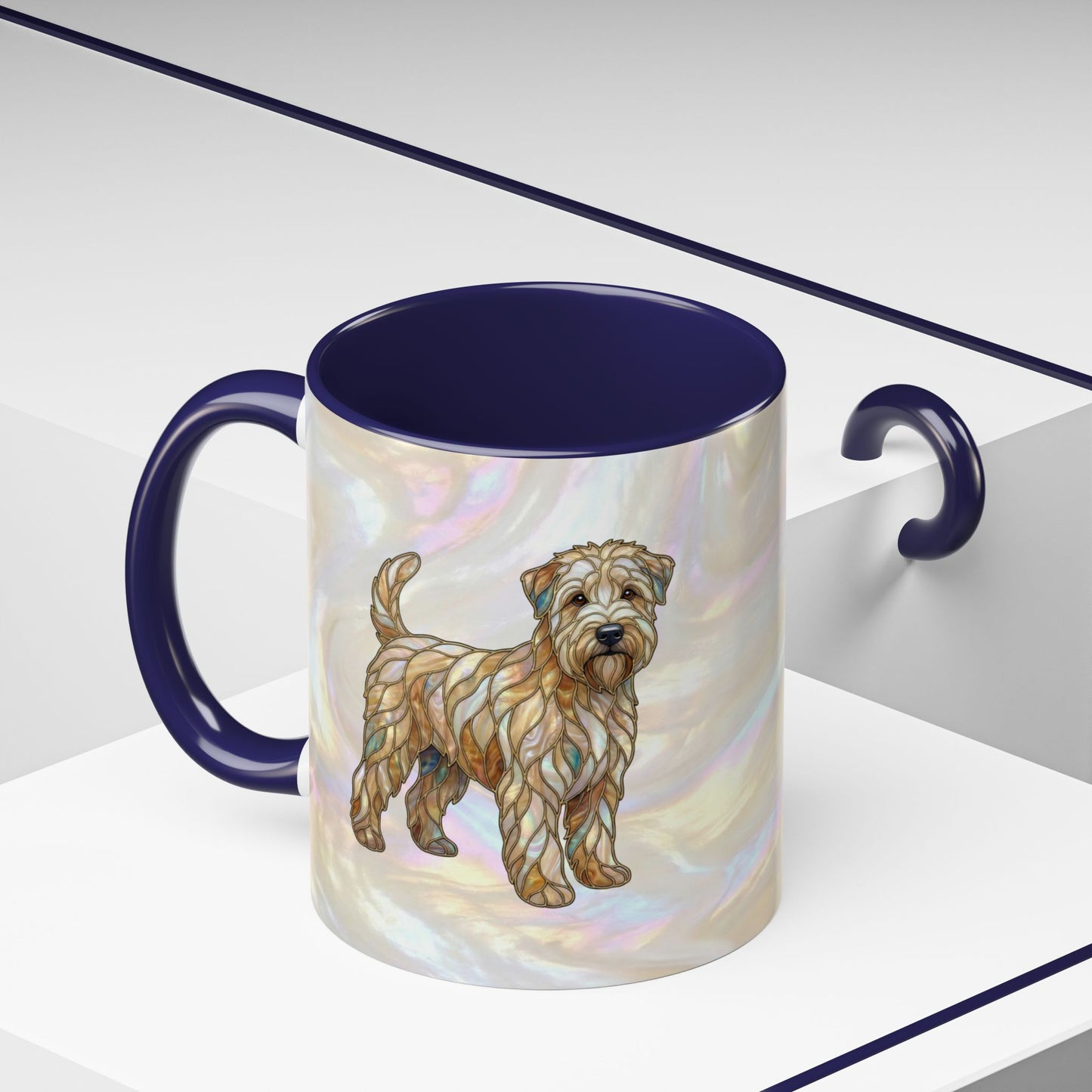 Wheaten Terrier Accent Coffee Mug – Stained Glass Design 11/15oz - 14651