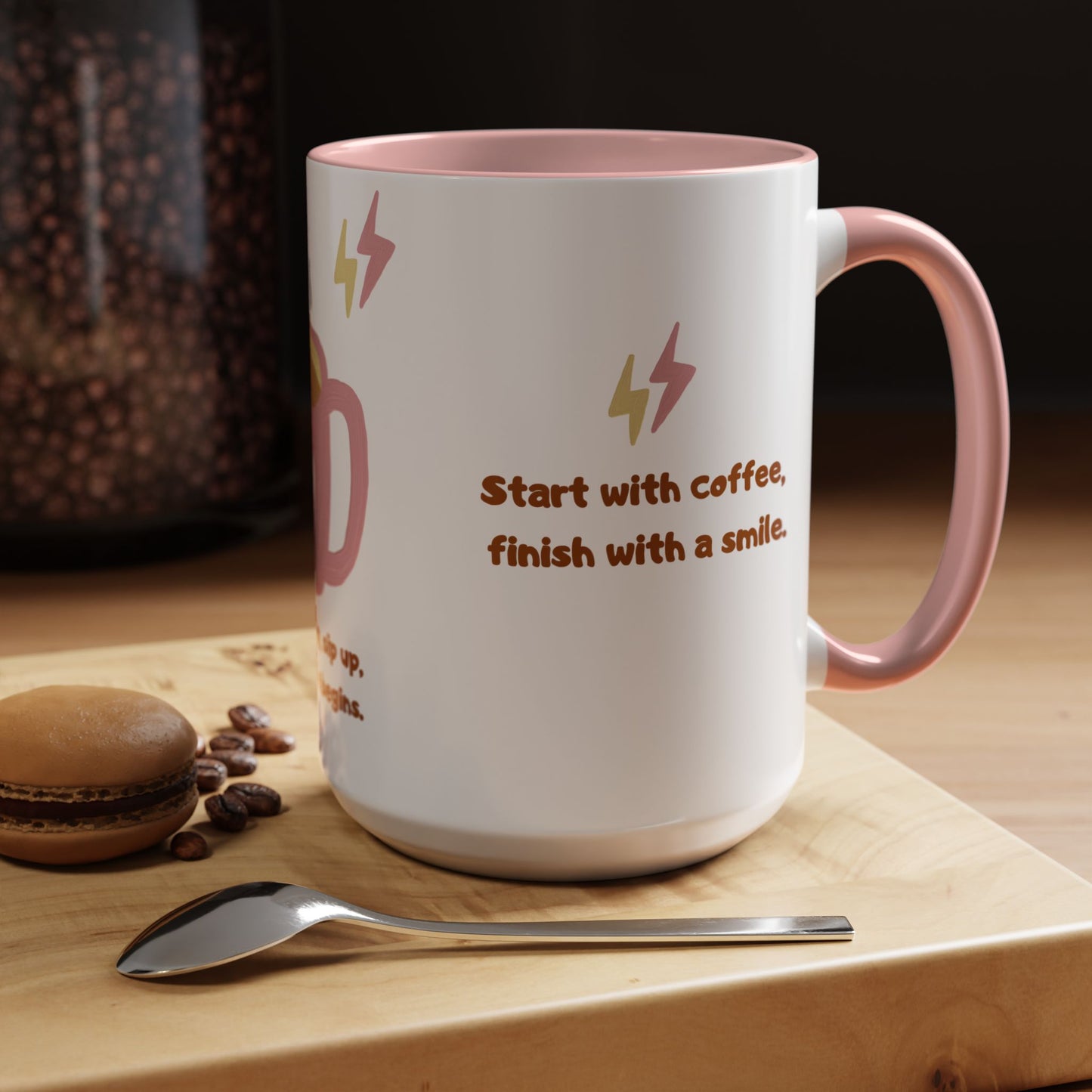 Wake Up, Sip Up, Life Begins - Accent Coffee Mug (11, 15oz) - 11332