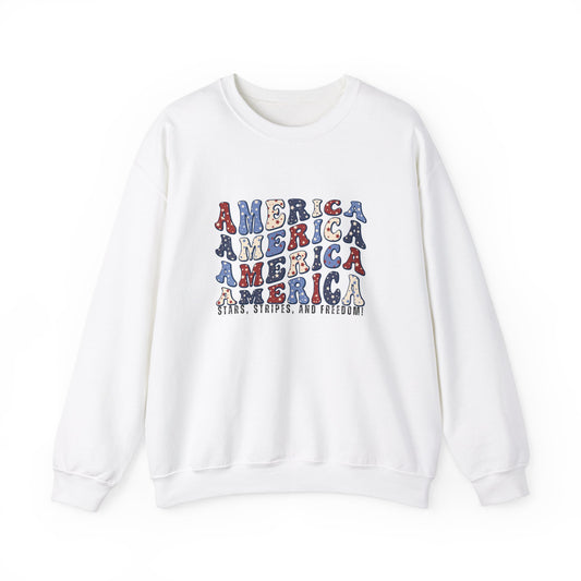 July 4, America - Unisex Heavy Blend™ Crewneck Sweatshirt