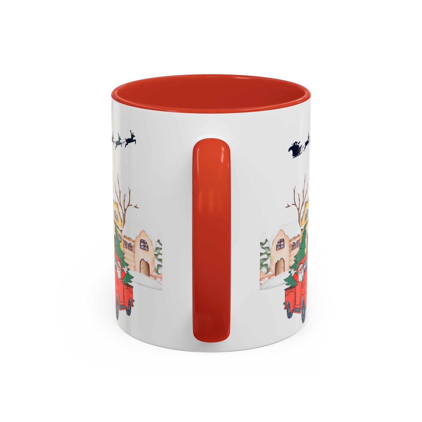 Merry Christmas - Accent Coffee Mug (11, 15oz)