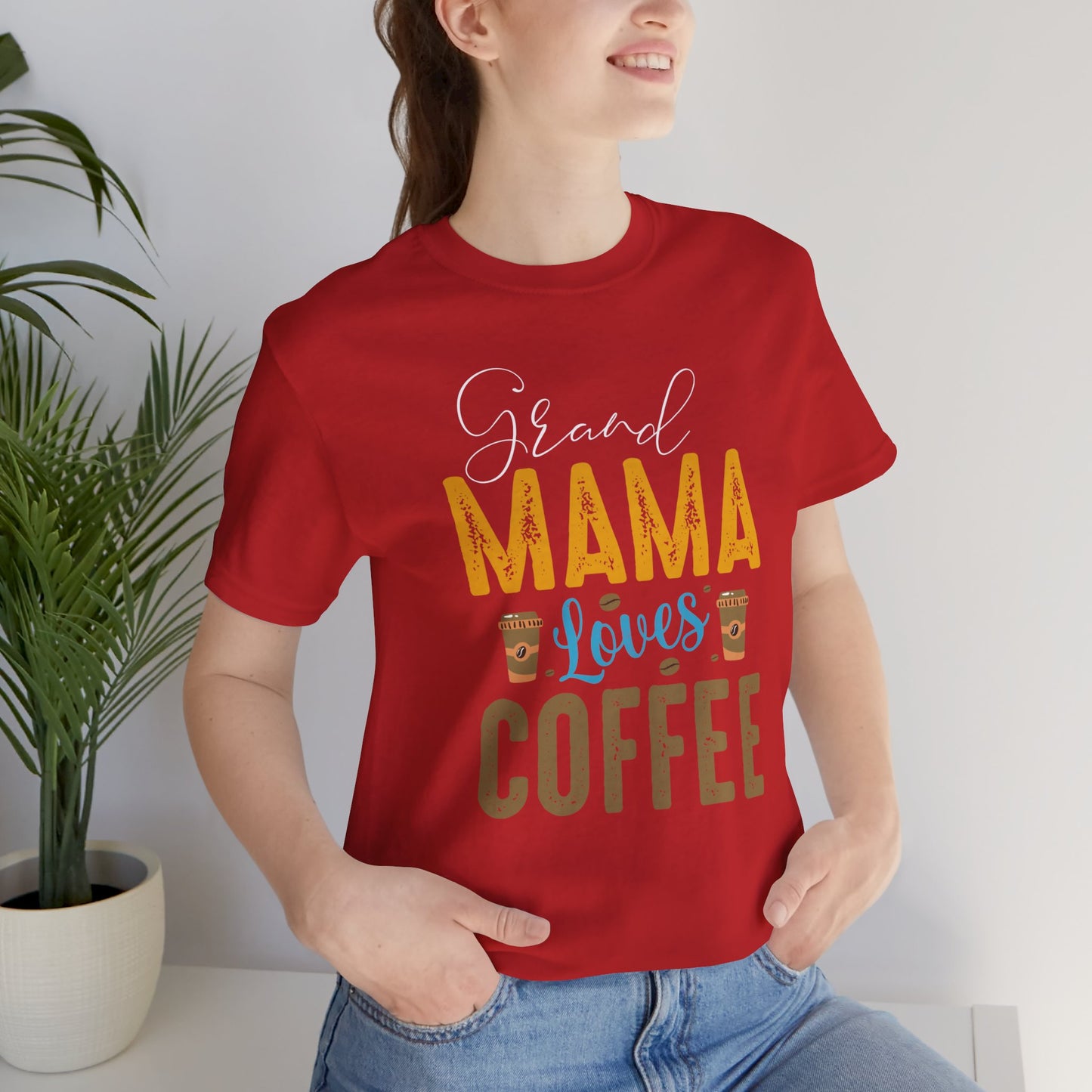 Grand Mama Loves Coffee - Unisex Jersey Short Sleeve Tee