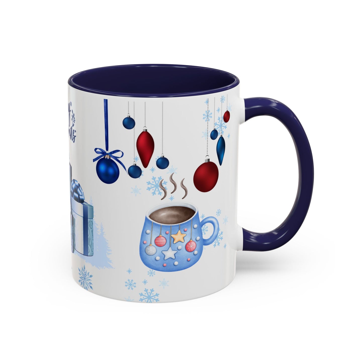 Blue Christmas - Accent Coffee Mug (11, 15oz)