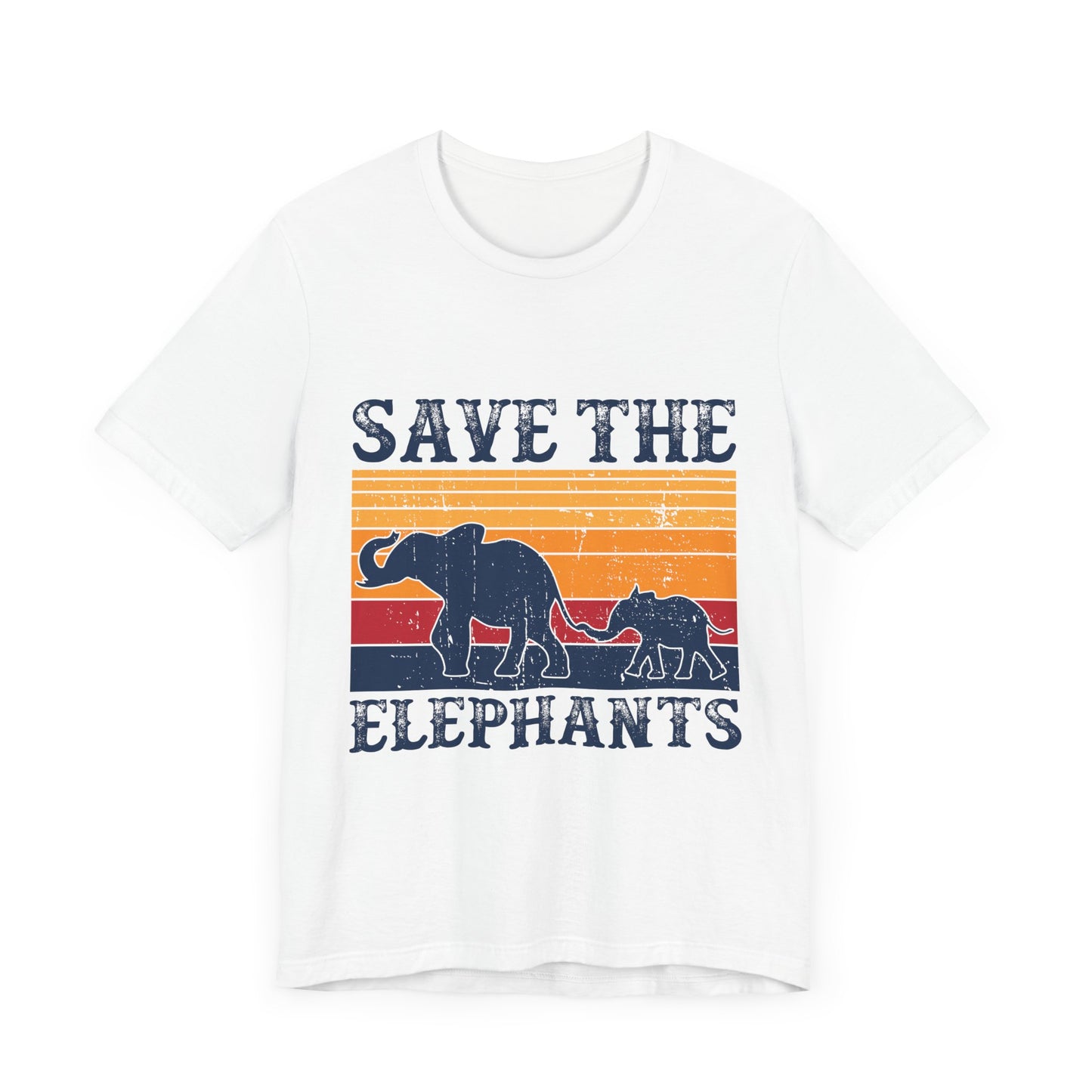 Vegan: Save The Elephants - Unisex Jersey Short Sleeve Tee - 12377