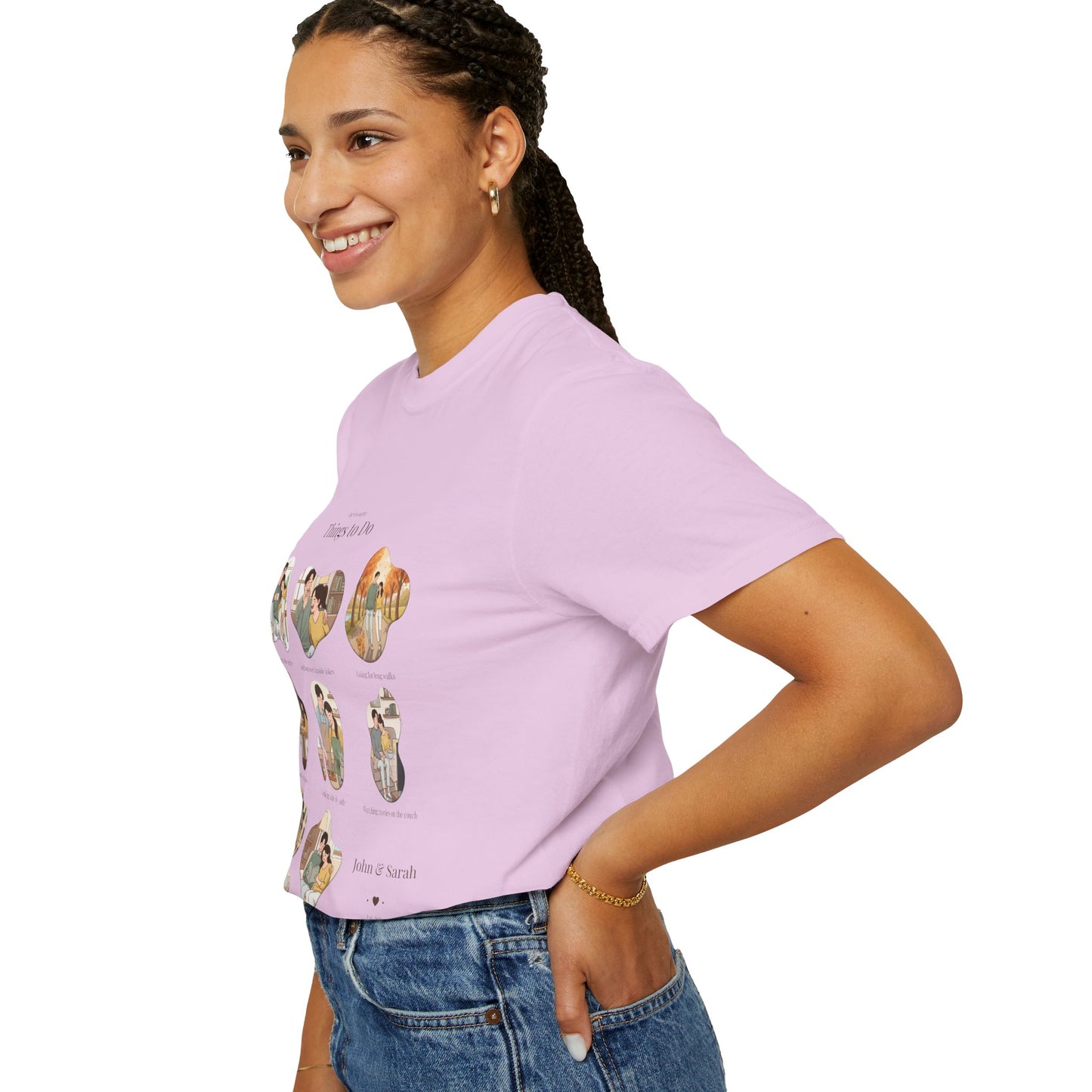 Our Favourite Things to Do Together – Personalised Valentine’s Illustration T-Shirt Gift - 14721