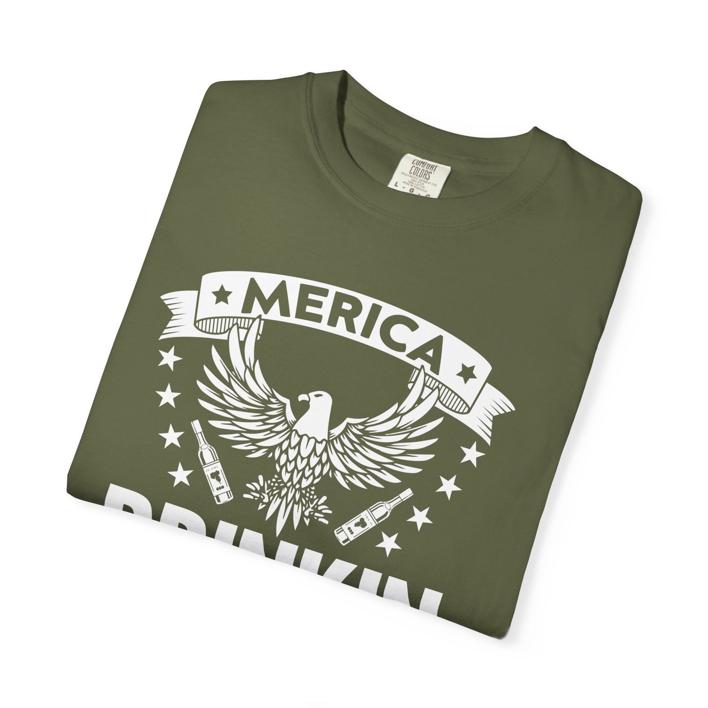 Patriotic Graphic Tee, Unisex Vintage T-shirt, Amerca Drinking Booze Shirt, Independence Day Gift, Casual Wear, Freedom Fashion - 13788