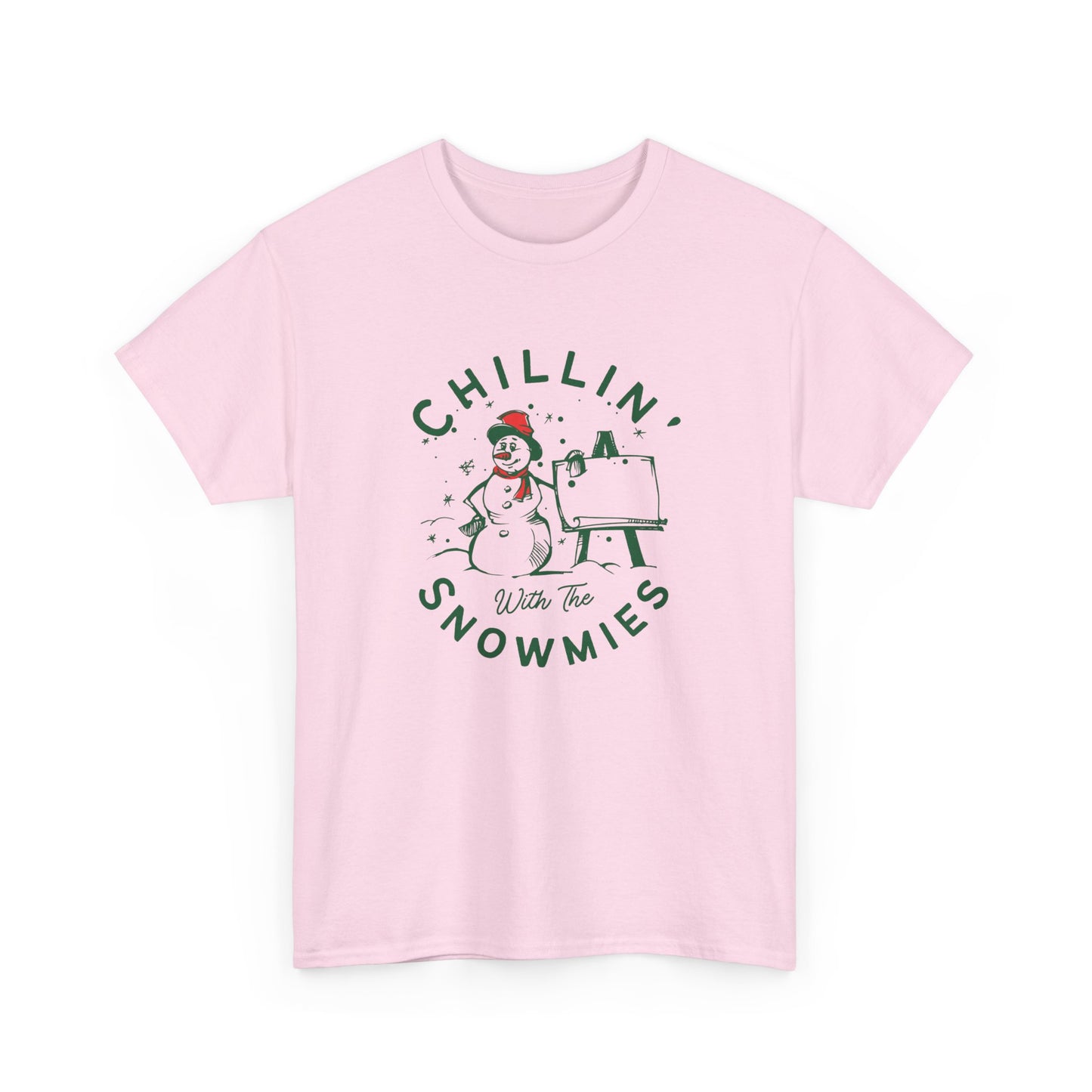 Chillin' With Snowmies - Unisex Heavy Cotton Tee - 10533