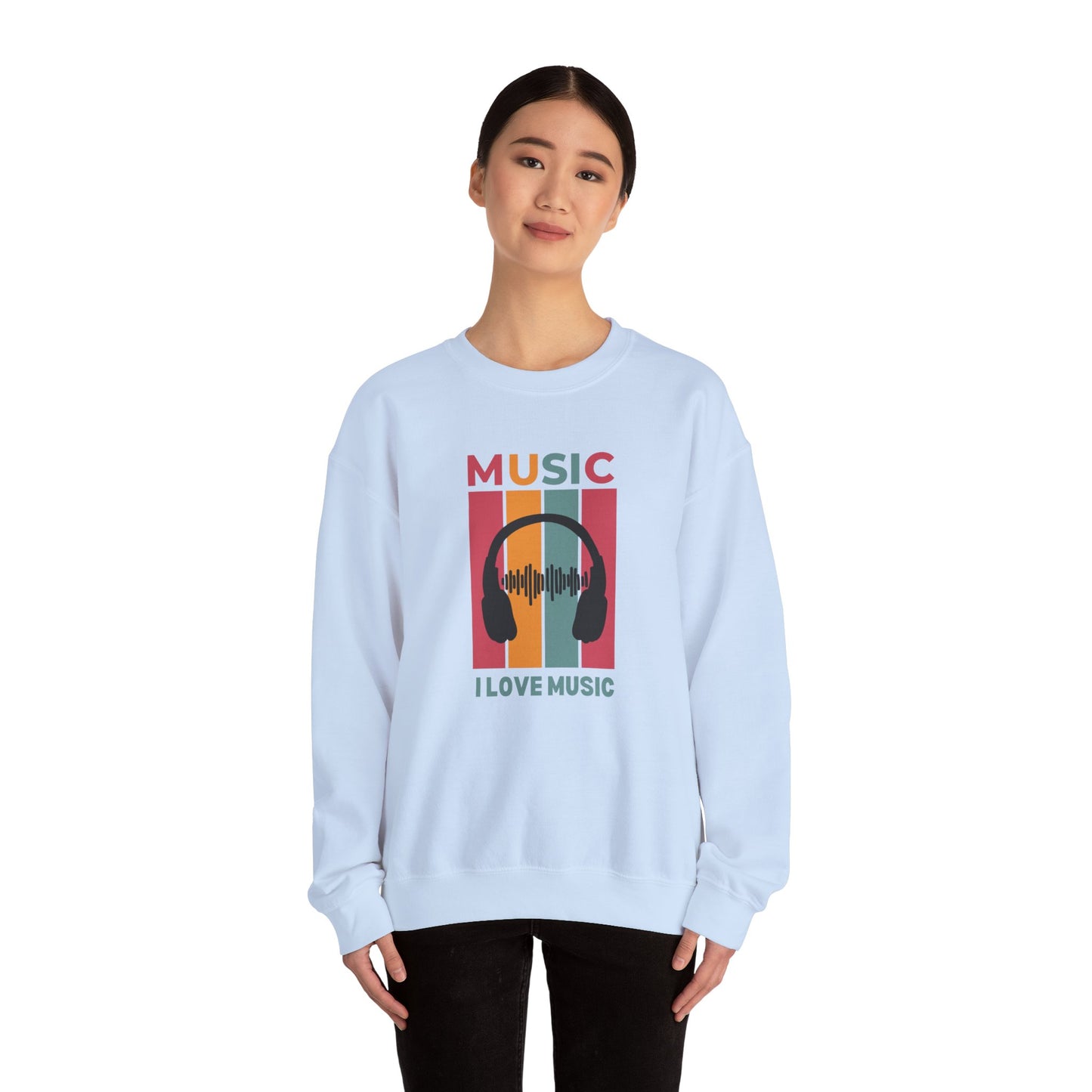I Love Music - Unisex Heavy Blend™ Crewneck Sweatshirt - 10599