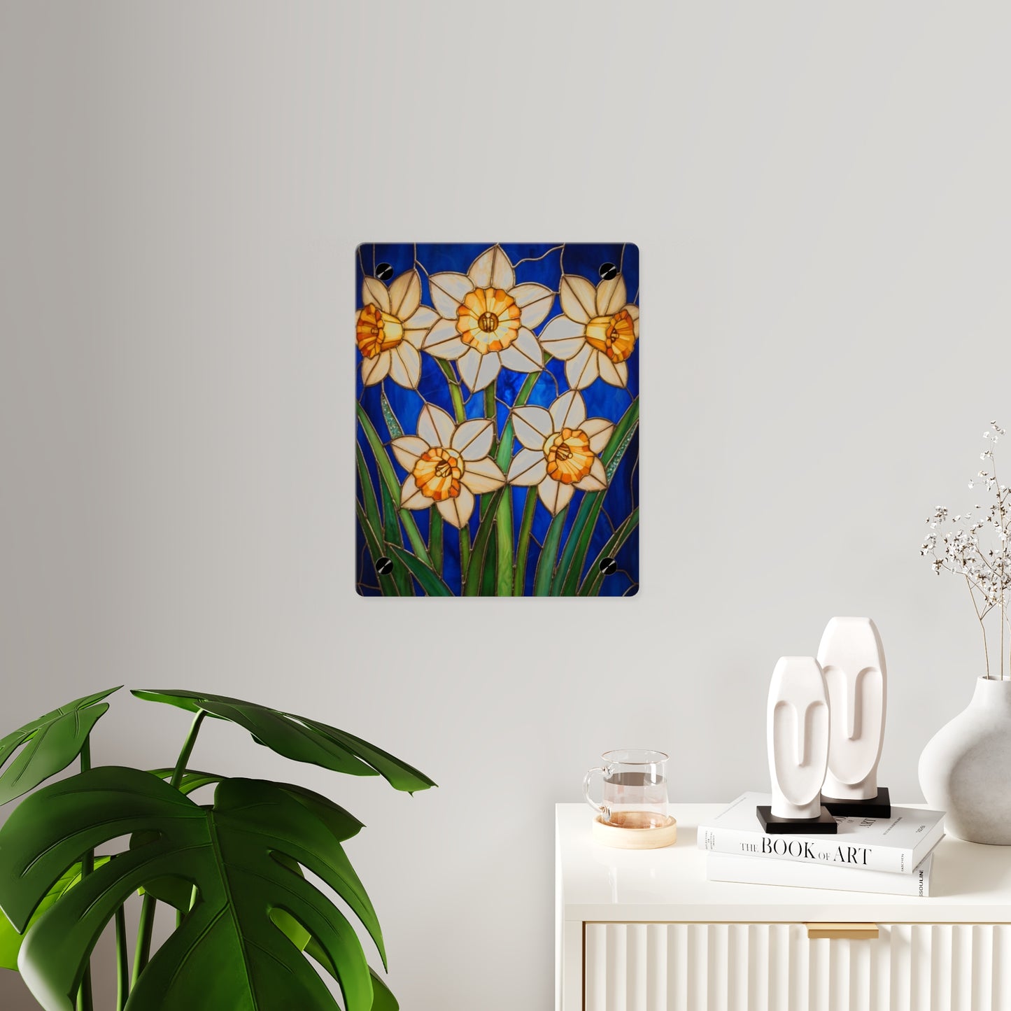 Daffodil Floral Acrylic Wall Art Panel - 14601