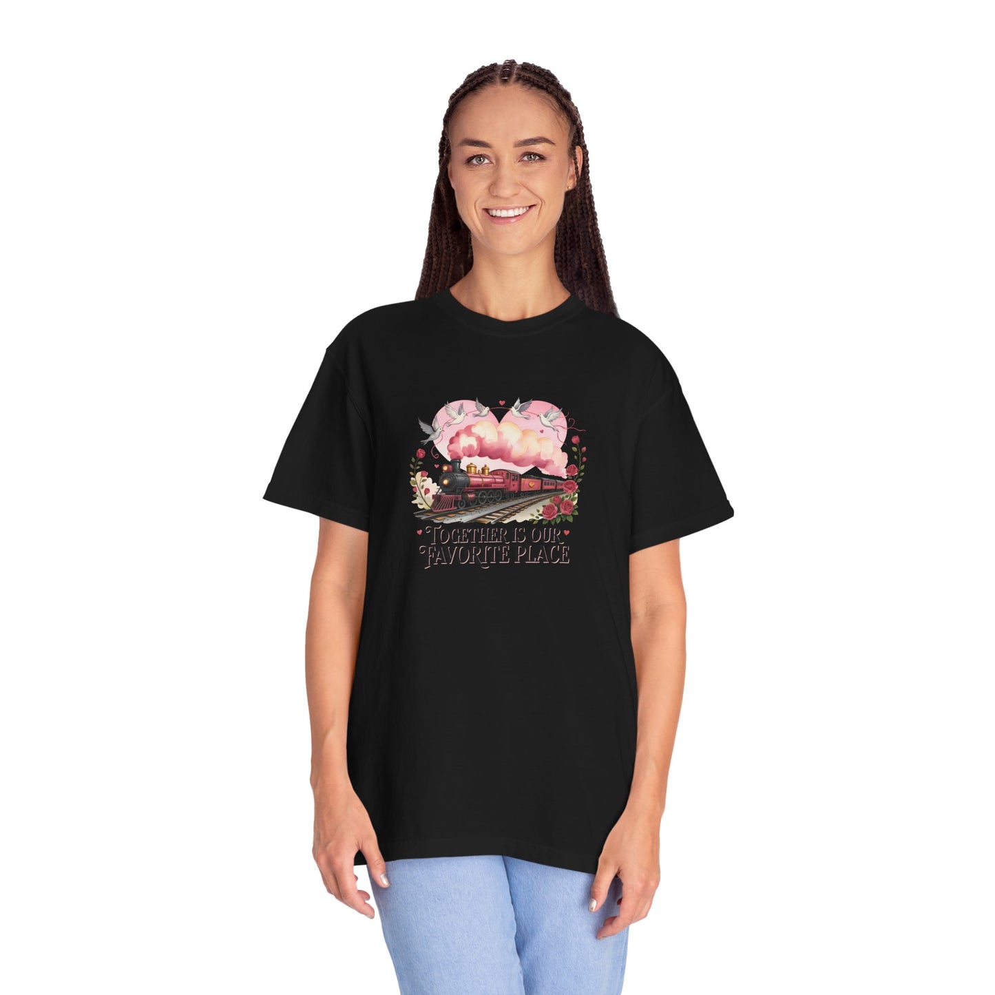 Together Is Our Favorite Place – Romantic Valentine Graphic T-Shirt  - 14738