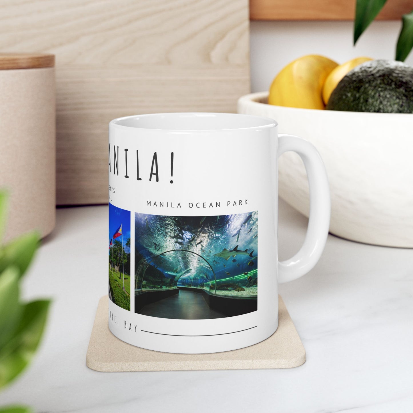 Hello Manila! Ceramic Travel Mug - 11oz/15oz - Perfect Coffee Cup for Culture & History Lovers - 12167